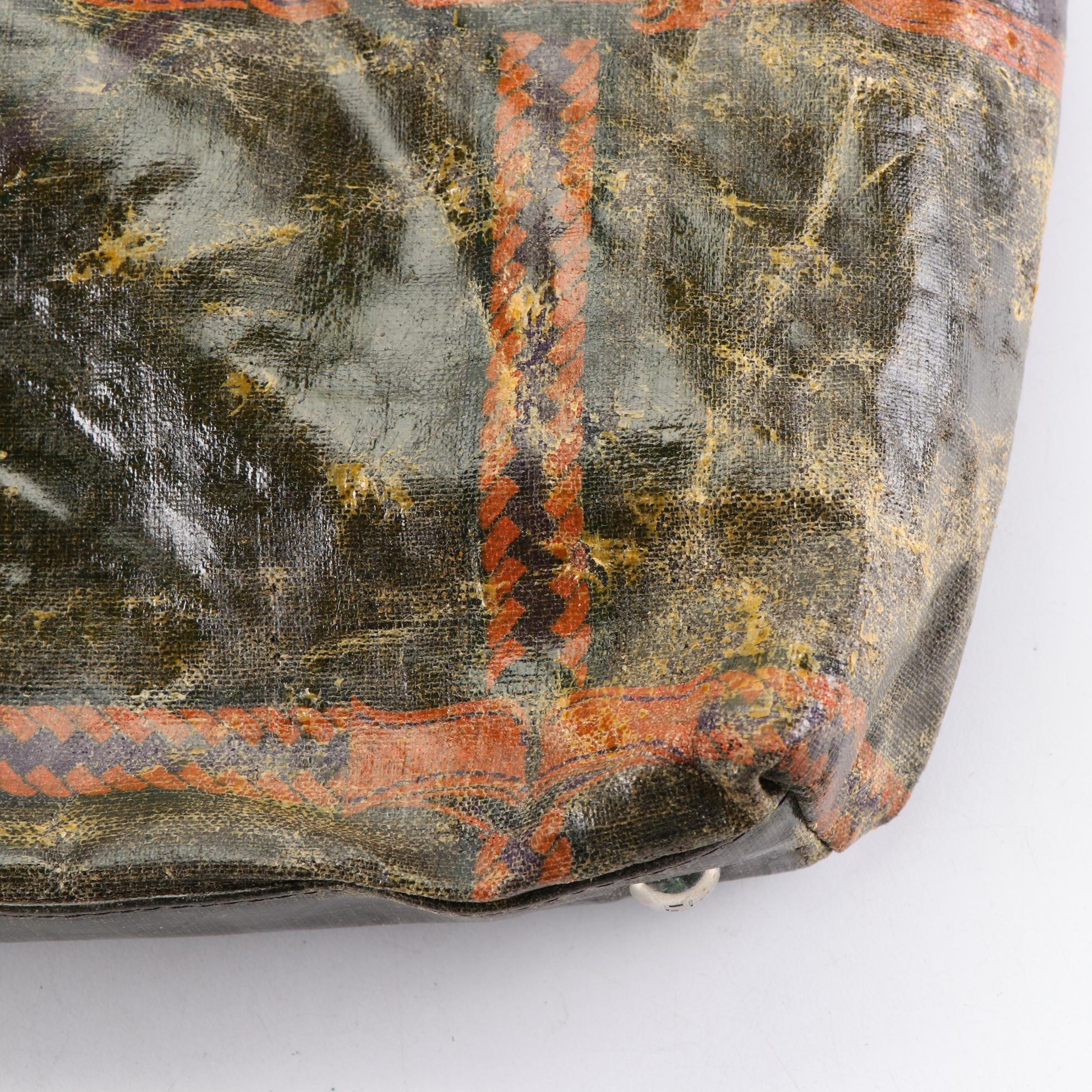 Fendi Buckle Print Coated Canvas and Leather Tote