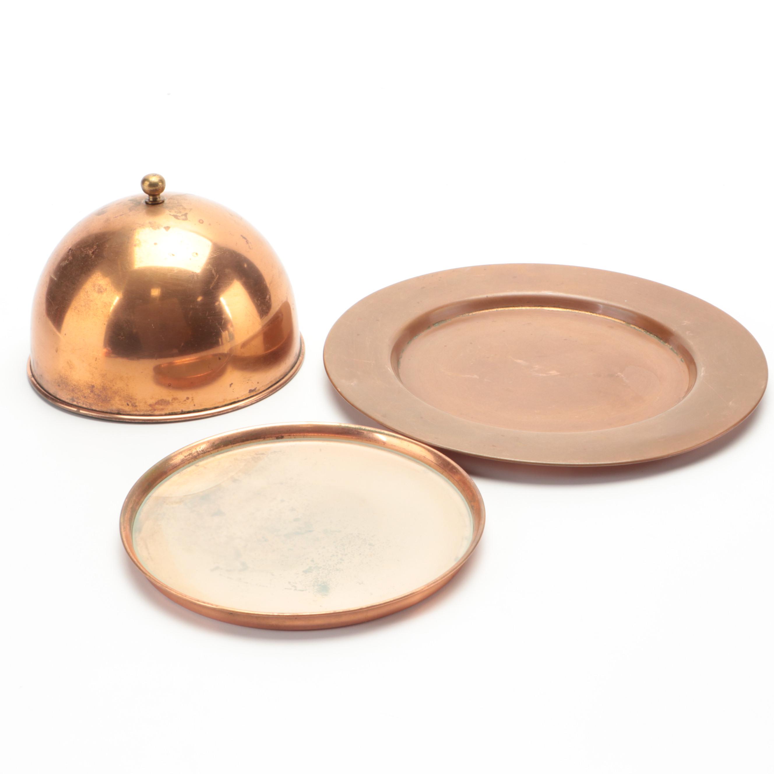 Copperware Covered Serving Dish