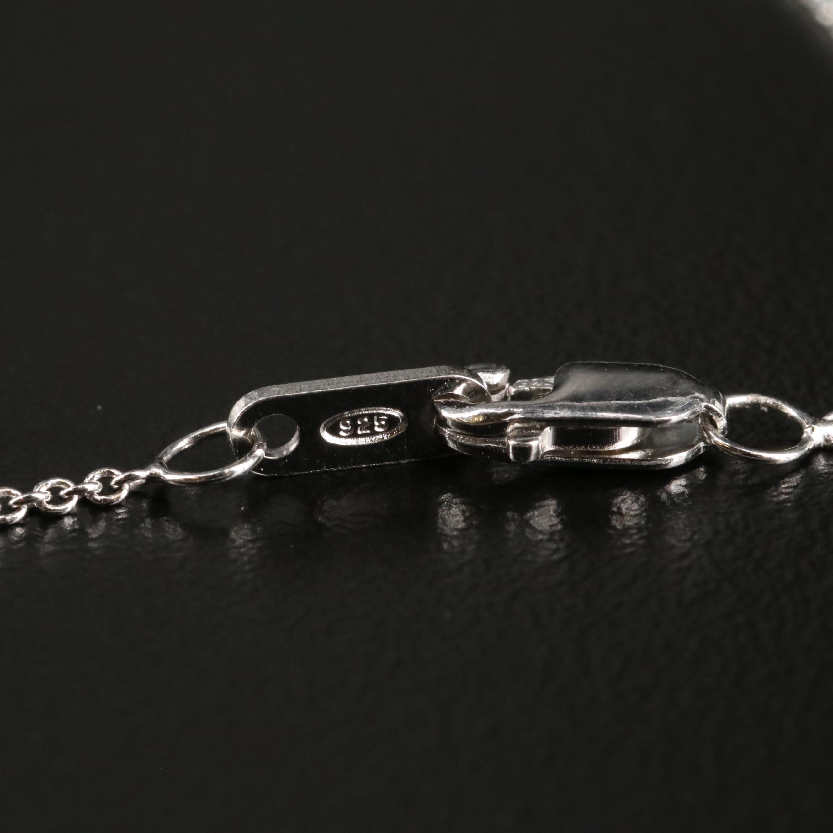 Sterling Emerald and Sapphire "Mom" Heart Pendant Necklace