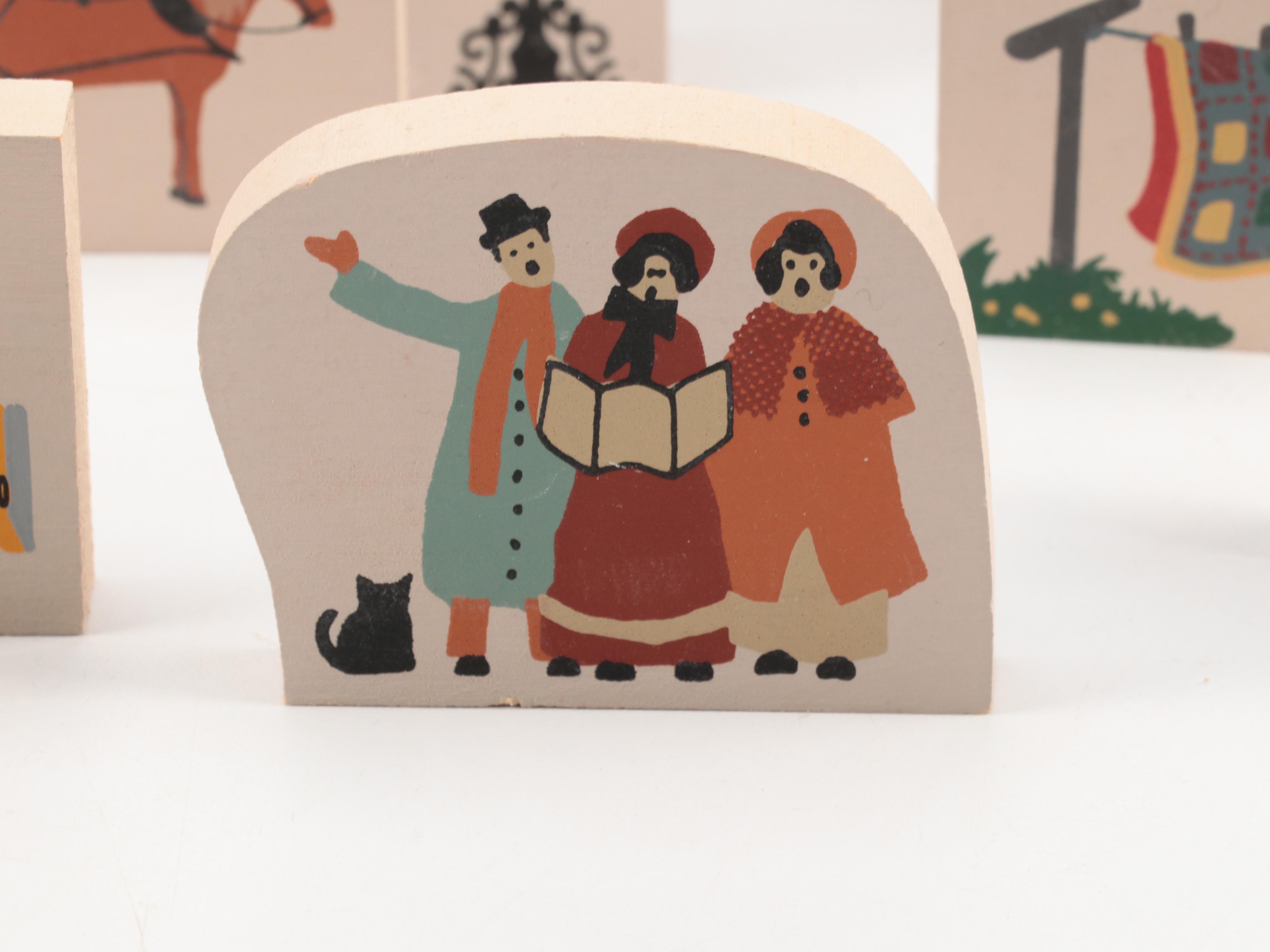 The Cat's Meow "Tabor House" and Other Wooden Souvenir Figures