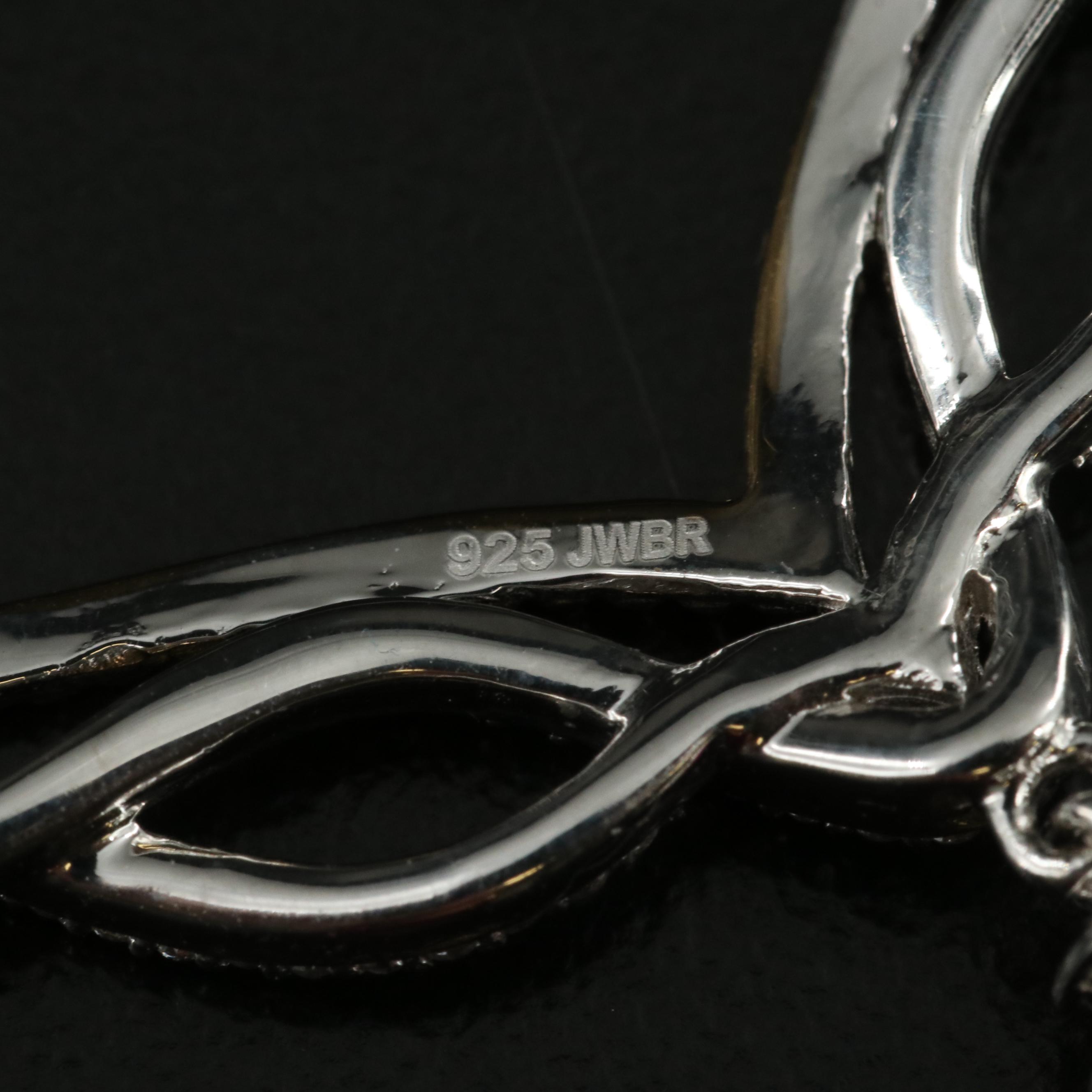 Sterling Ruby and White Sapphire Necklace