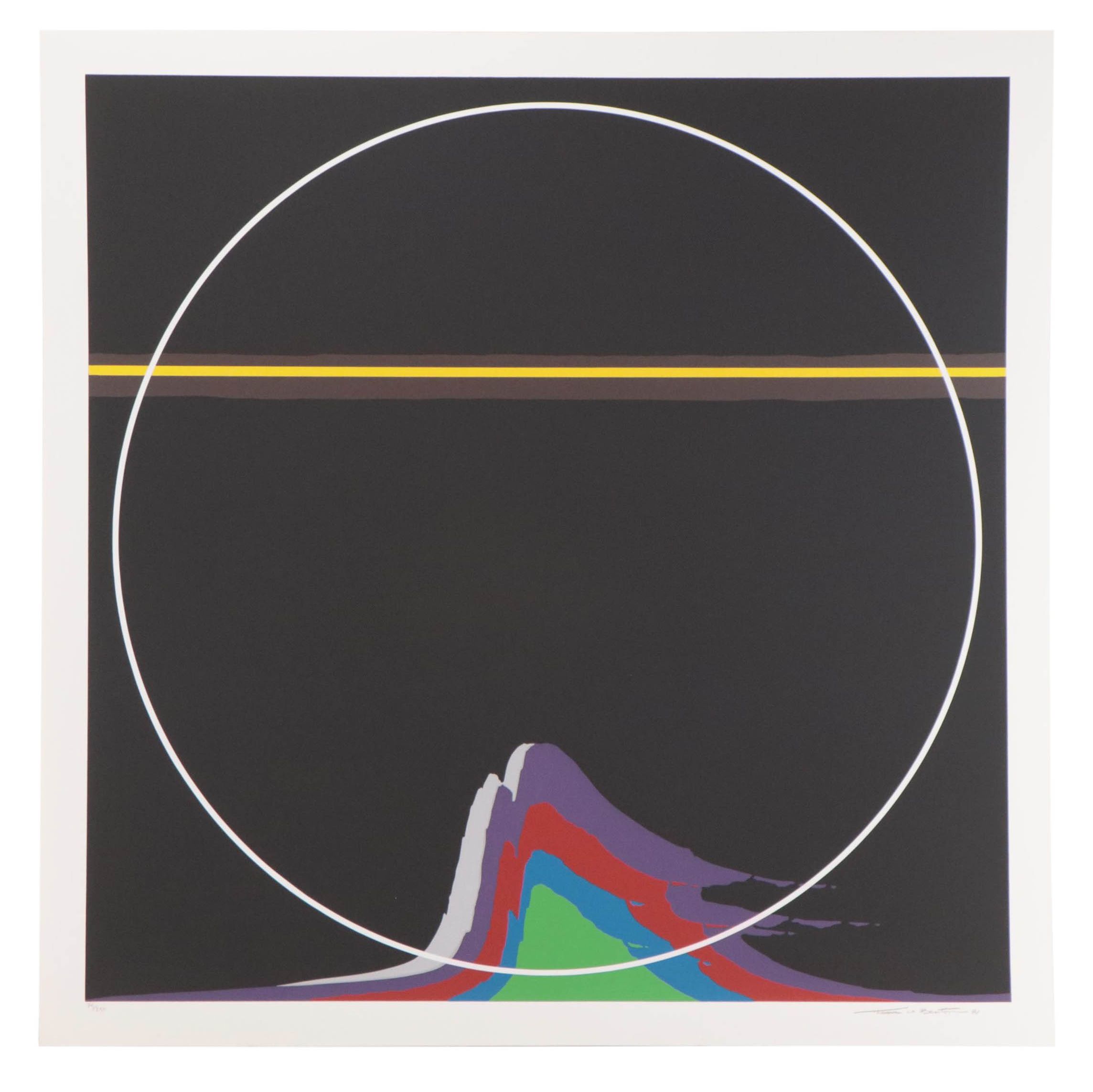 Thomas Whelan Benton Serigraph "Rainbow Mountain," 1981