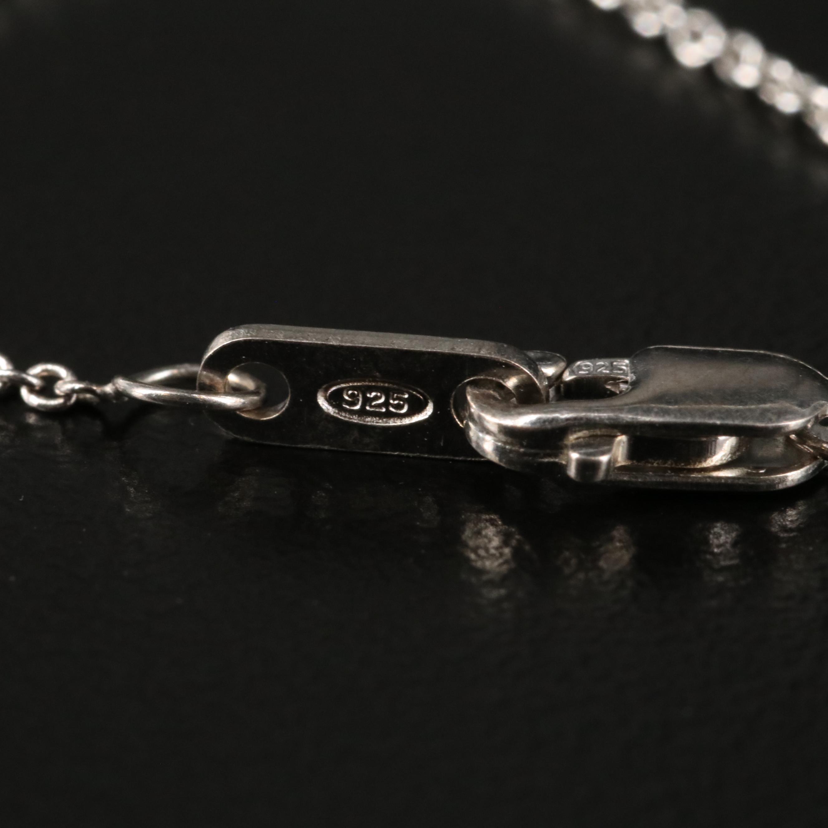 Sterling Amethyst, Sky Blue Topaz and White Sapphire Cluster Pendant Necklace