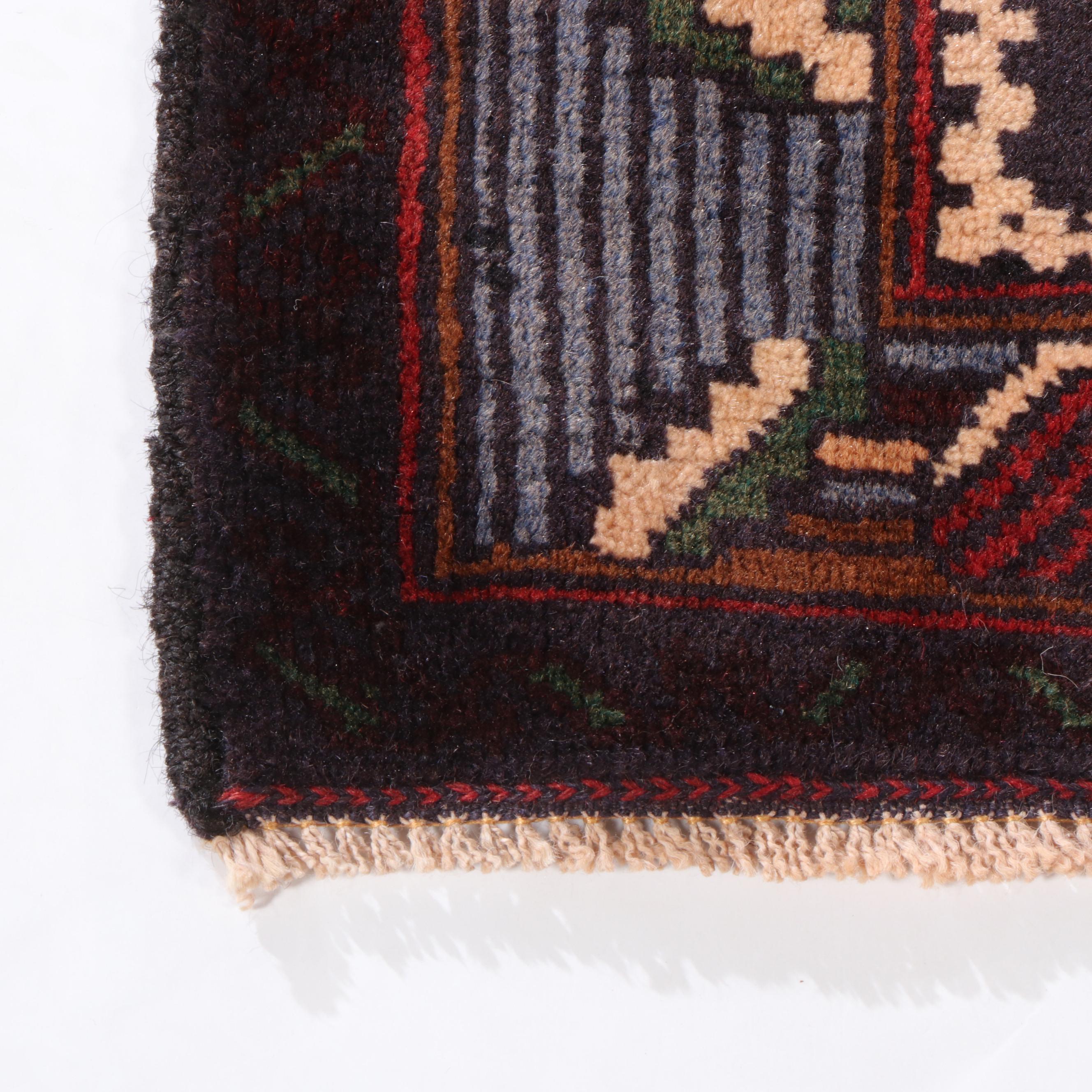 2'11 x 4'8 Hand-Knotted Afghan Baluch Accent Rug