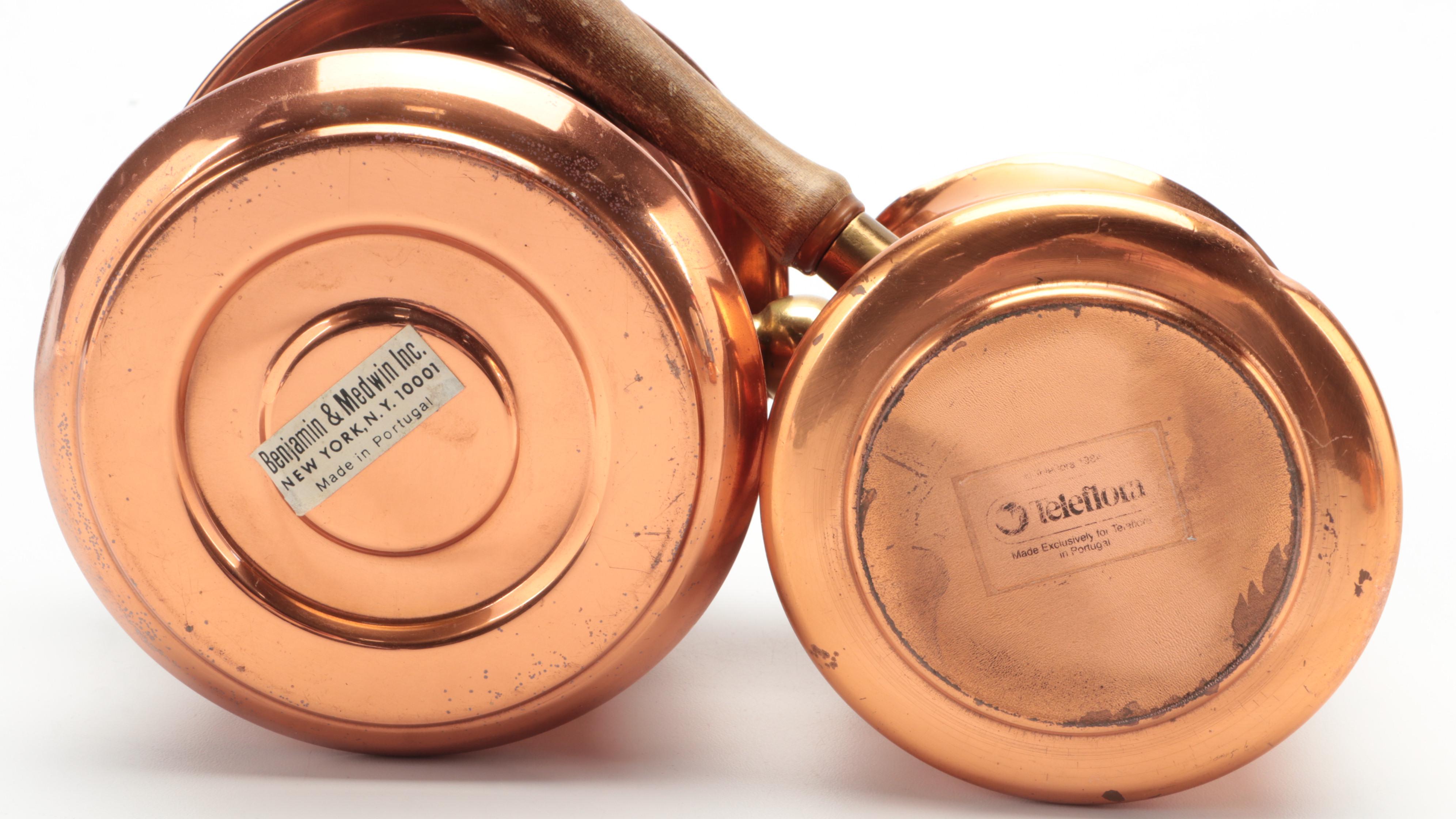 Teleflora "Le Saucier" Copper Sauce Pan with More Copper Containers