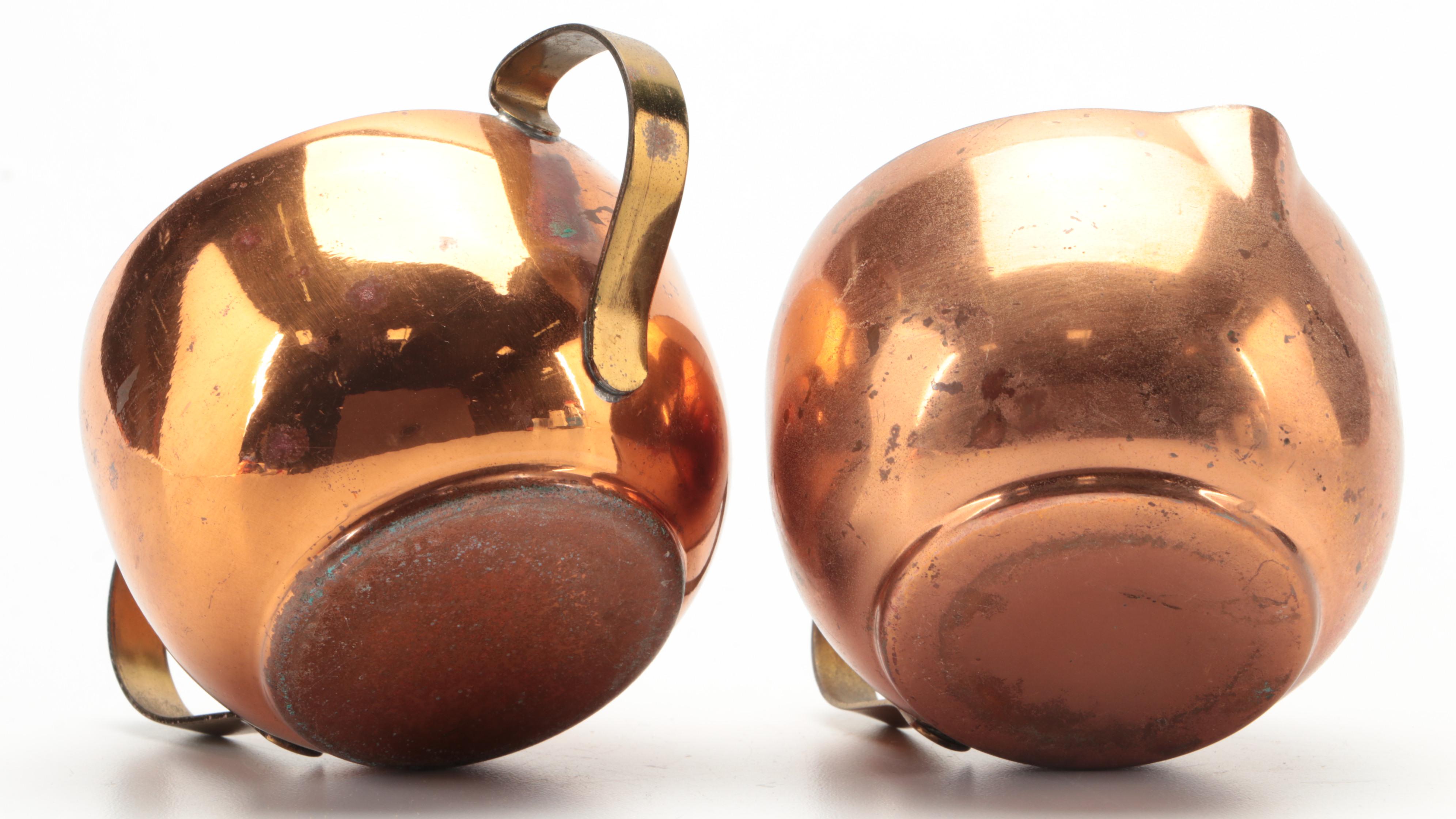 Teleflora "Le Saucier" Copper Sauce Pan with More Copper Containers