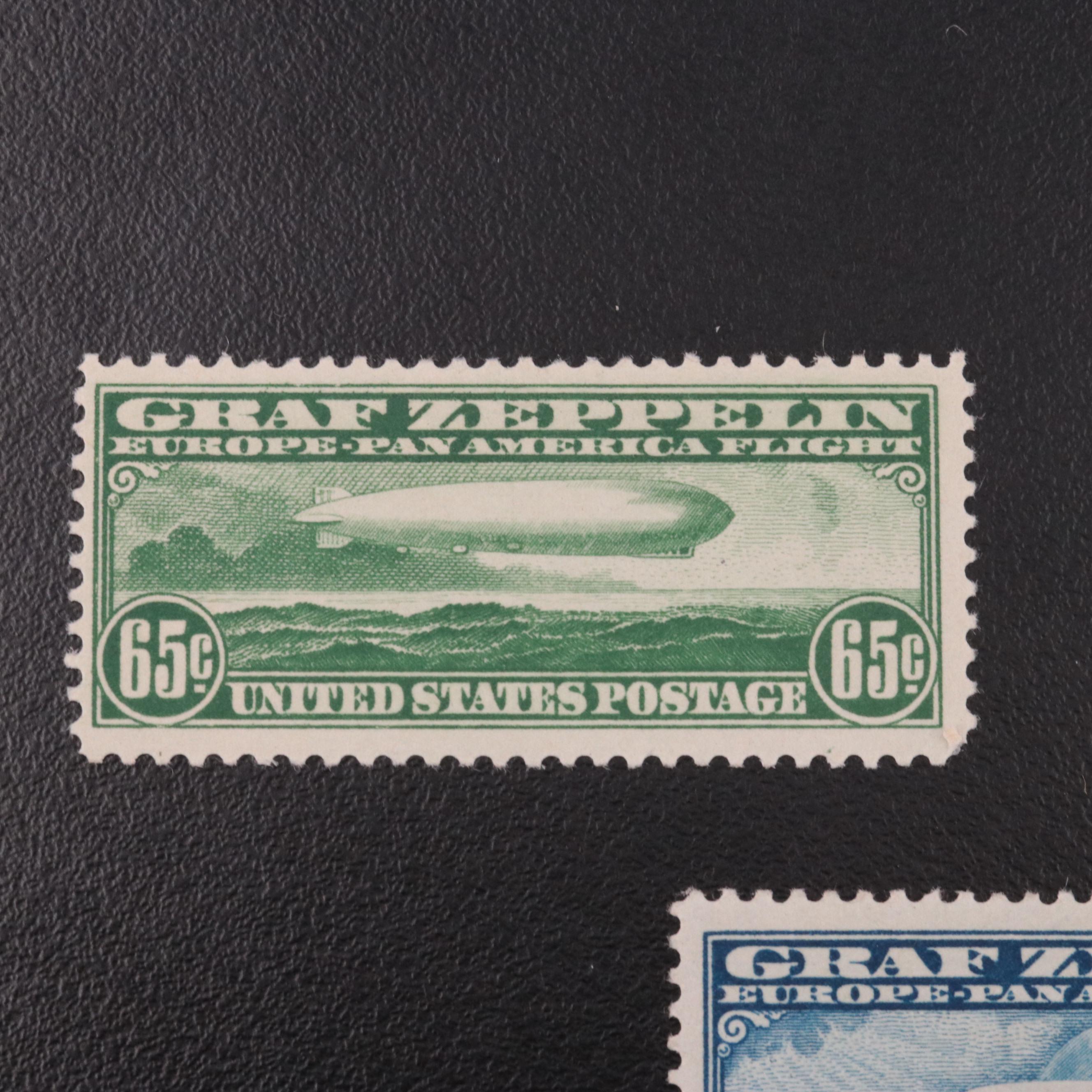 Three 1930 Graf Zeppelin MNH Postage Stamps