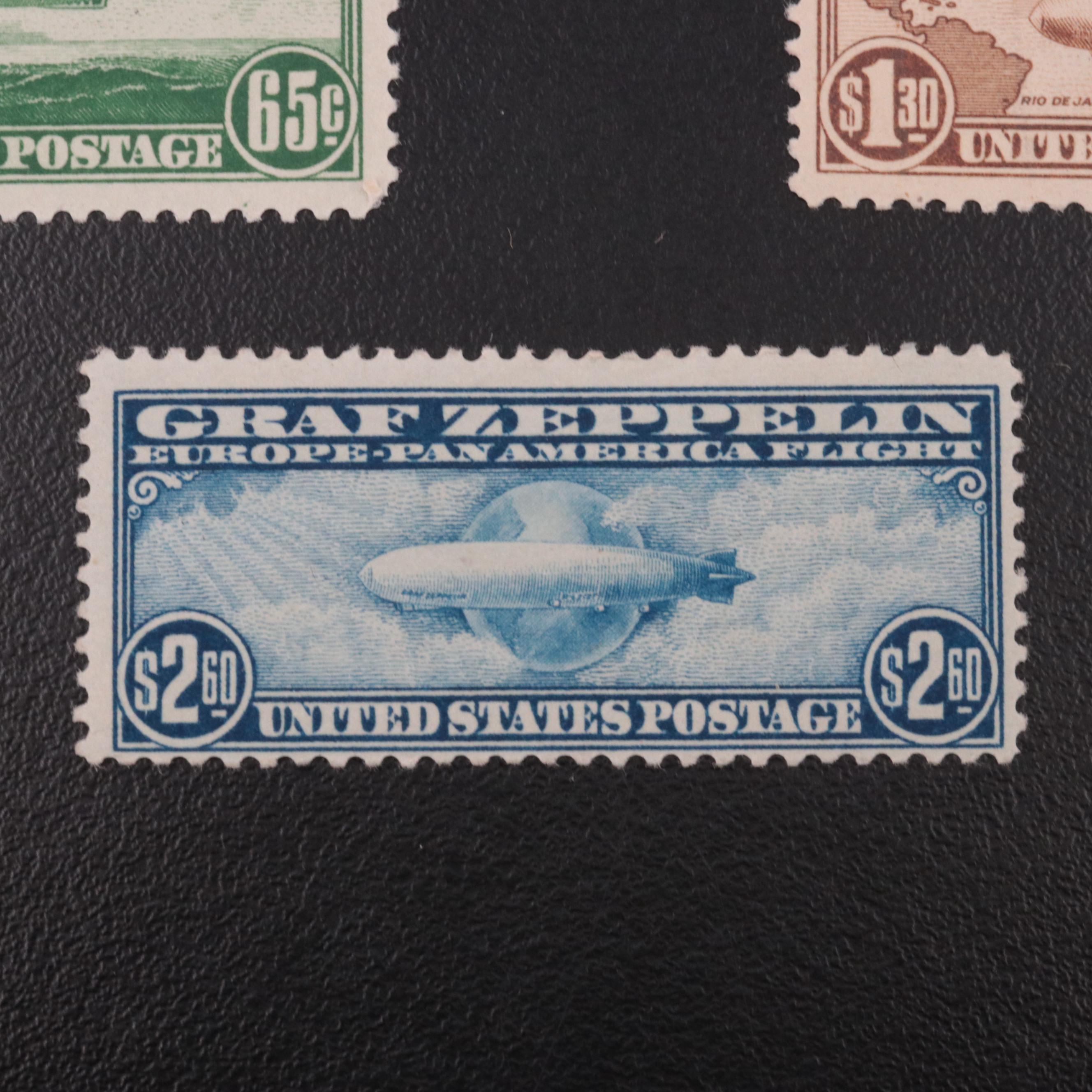 Three 1930 Graf Zeppelin MNH Postage Stamps
