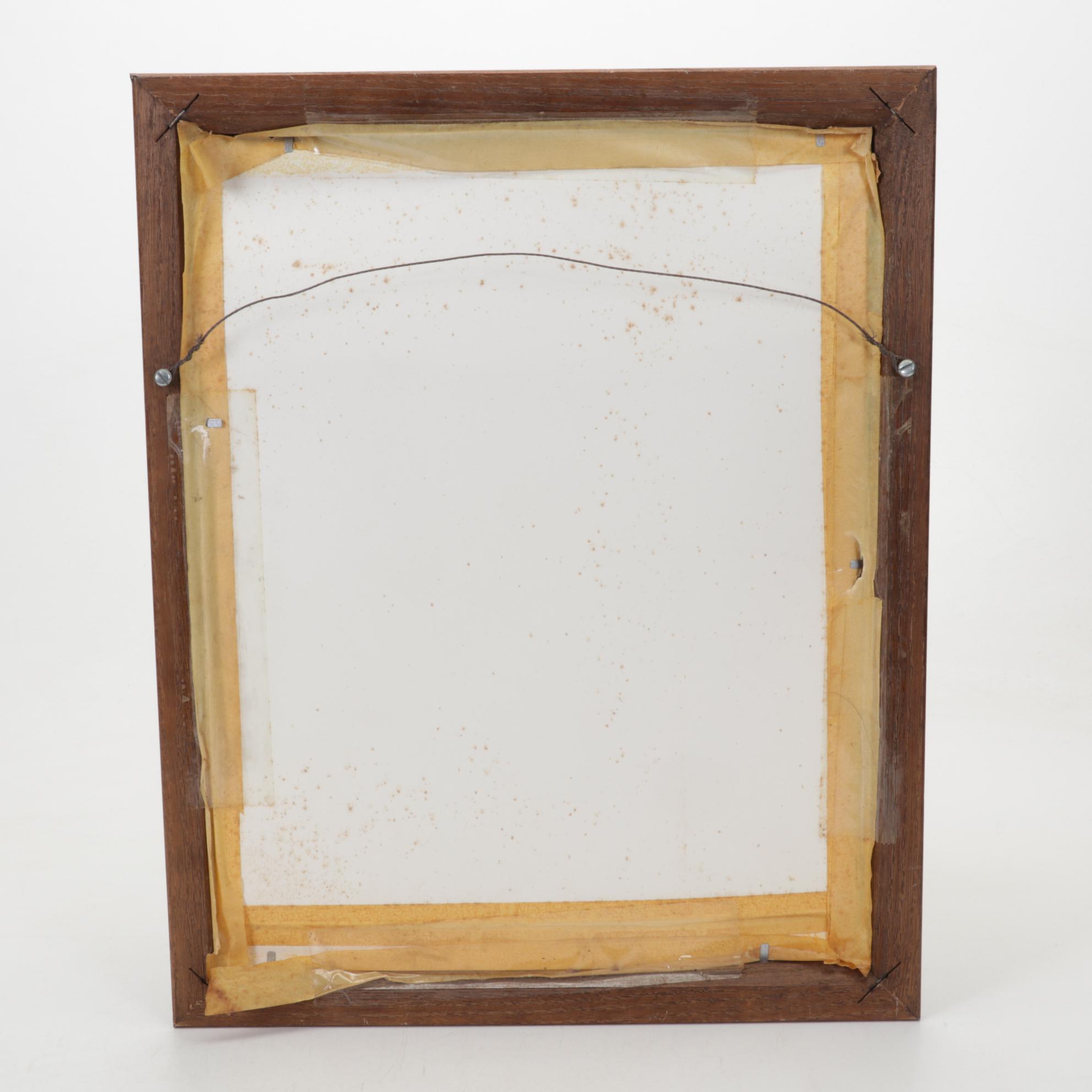 Susan Zythewick Hand-Colored Embossed Etching of Flowers, Circa 1975