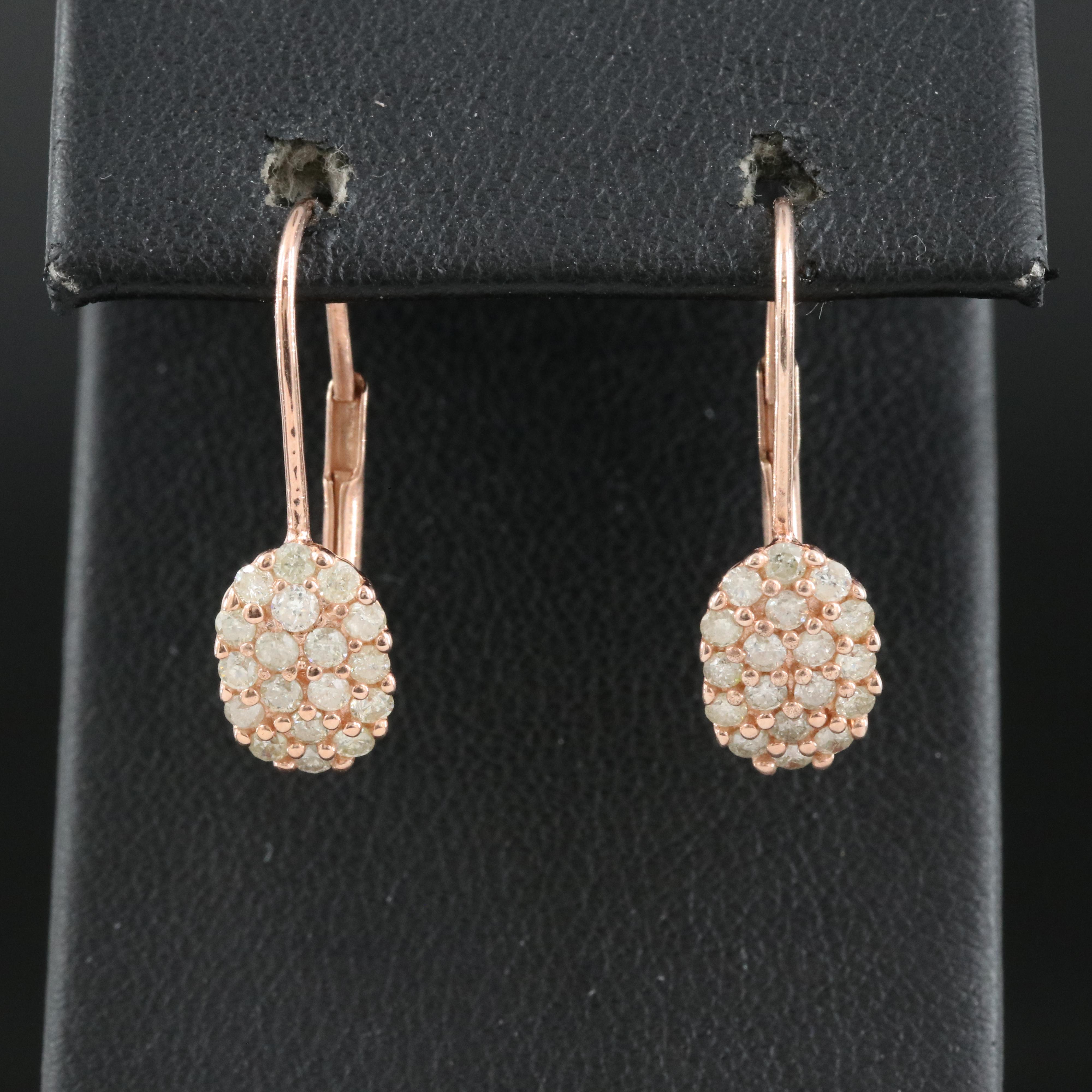Sterling 0.81 CTW DIamond Earrings