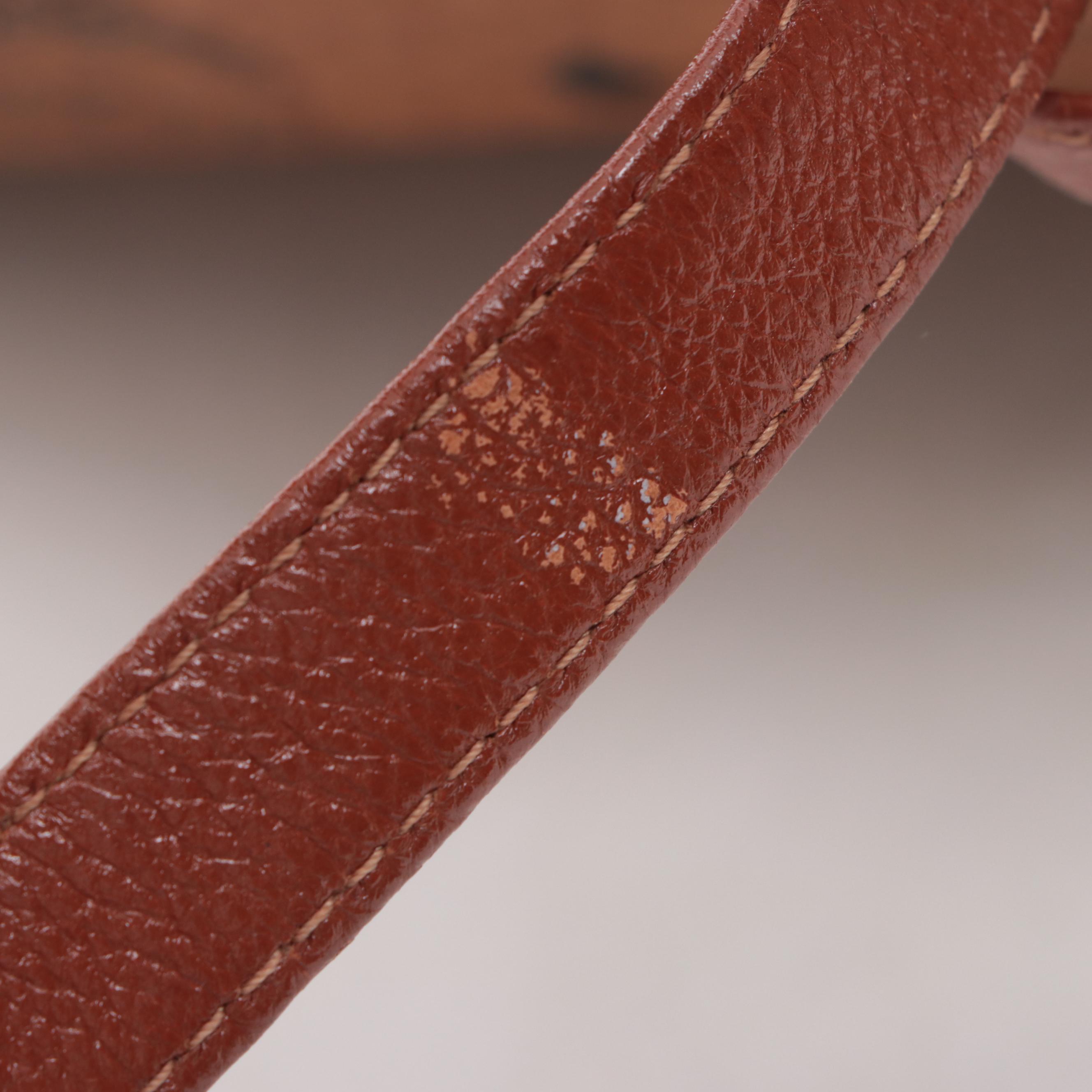 MCM Small Duffle Bag in Cognac Visetos Monogram Canvas and Leather