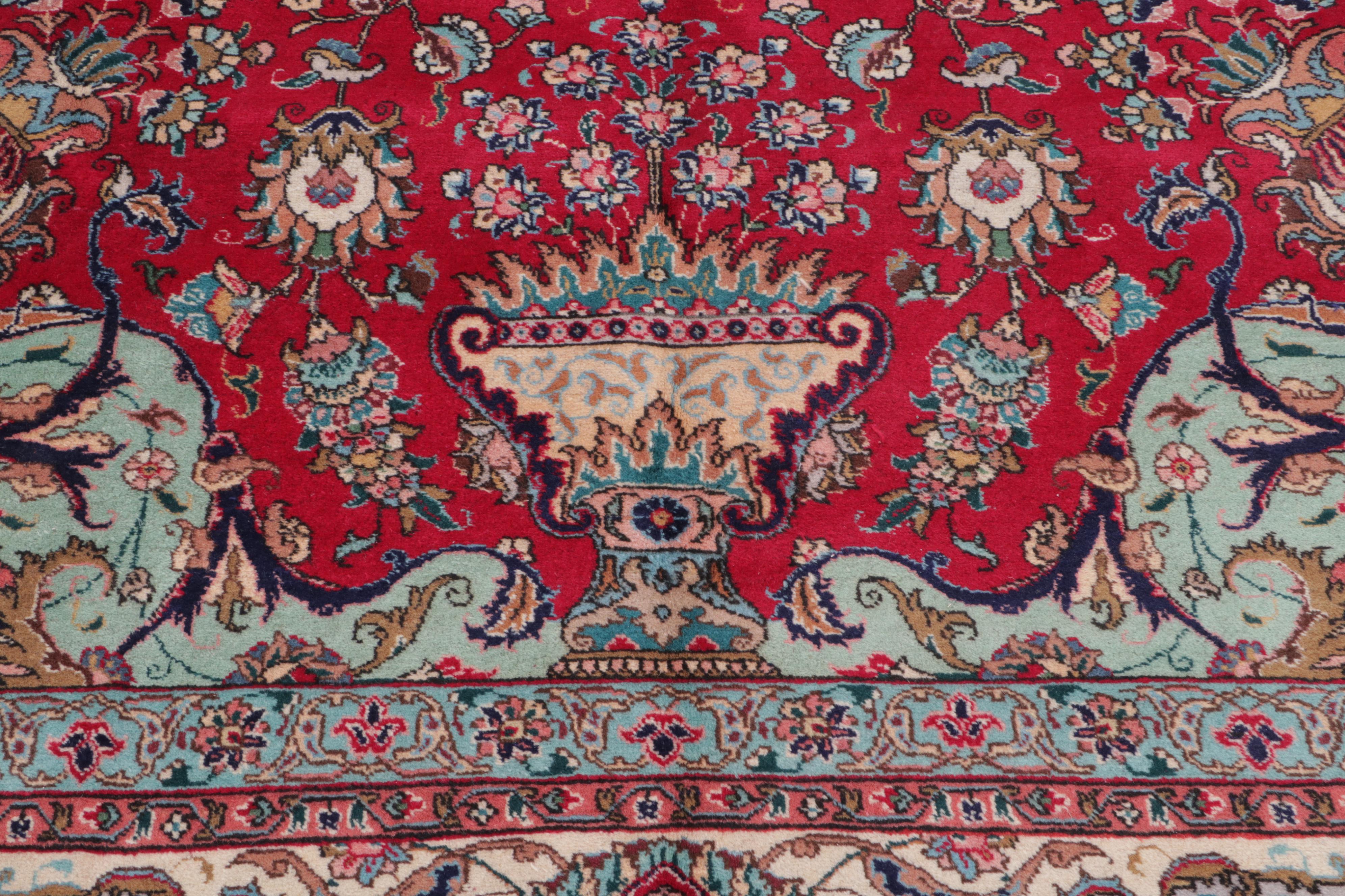 11'1 x 16'6 Hand-Knotted Persian Tabriz Room Sized Rug