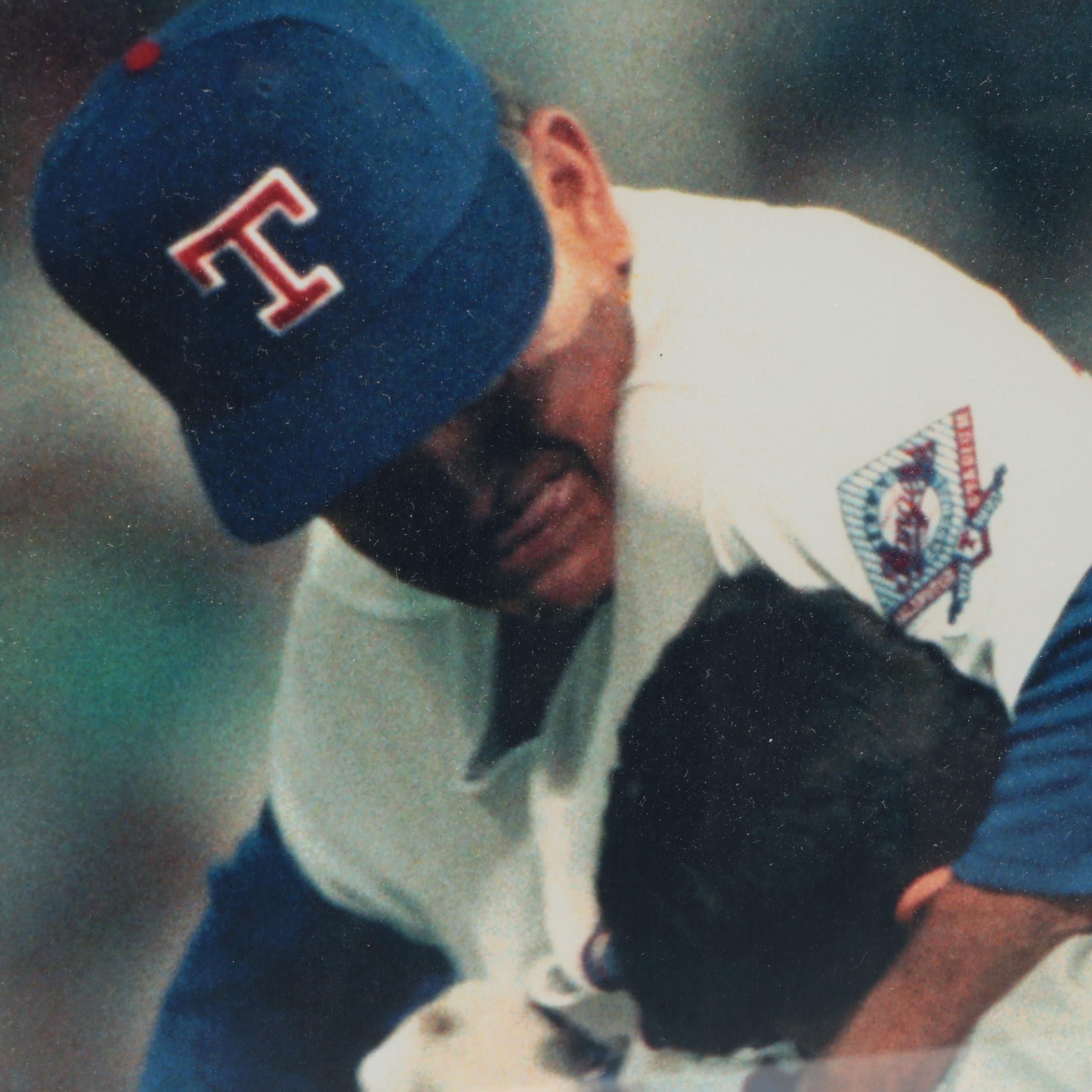 Nolan Ryan Signed Texas Rangers Giclée in Matted Frame