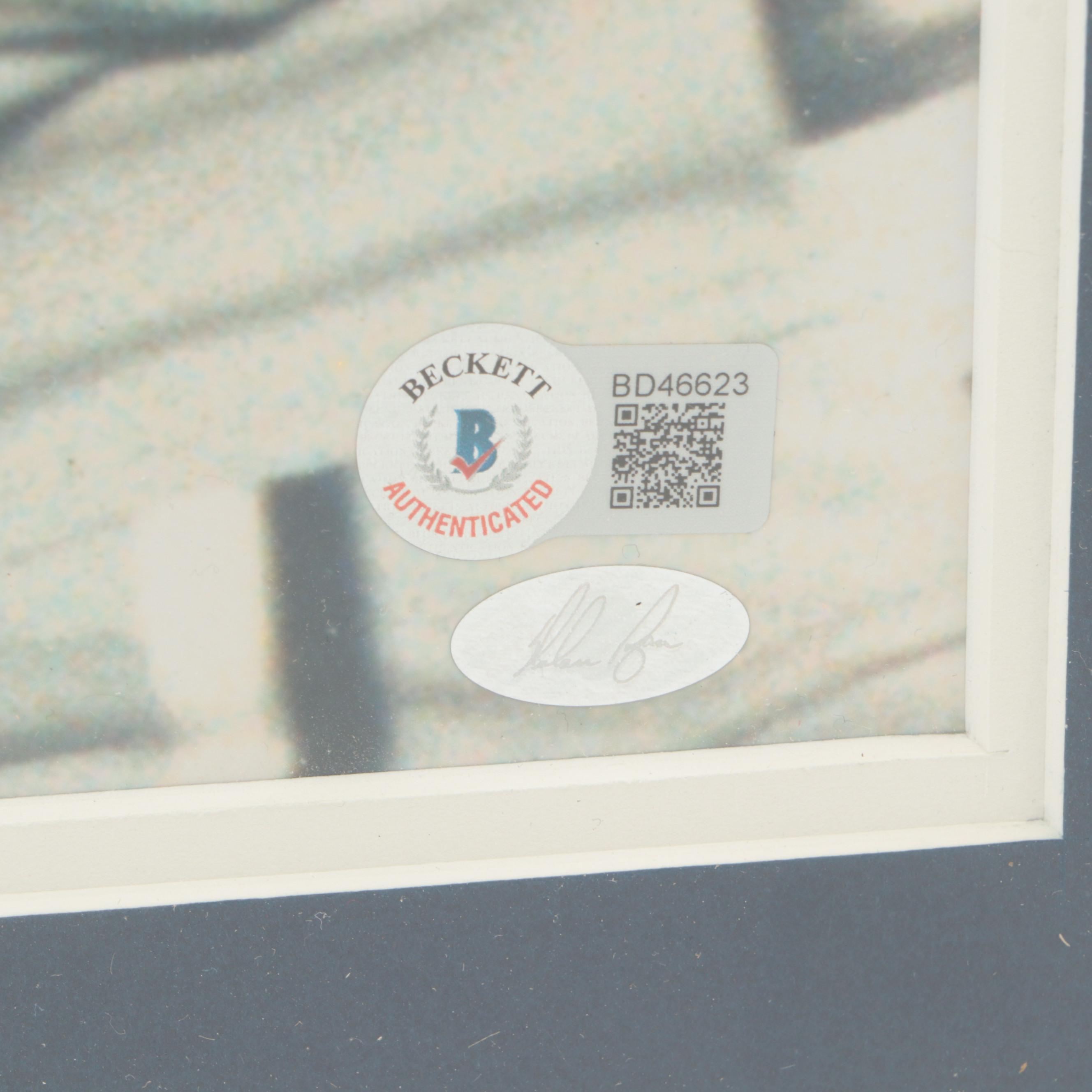 Nolan Ryan Signed Texas Rangers Giclée in Matted Frame