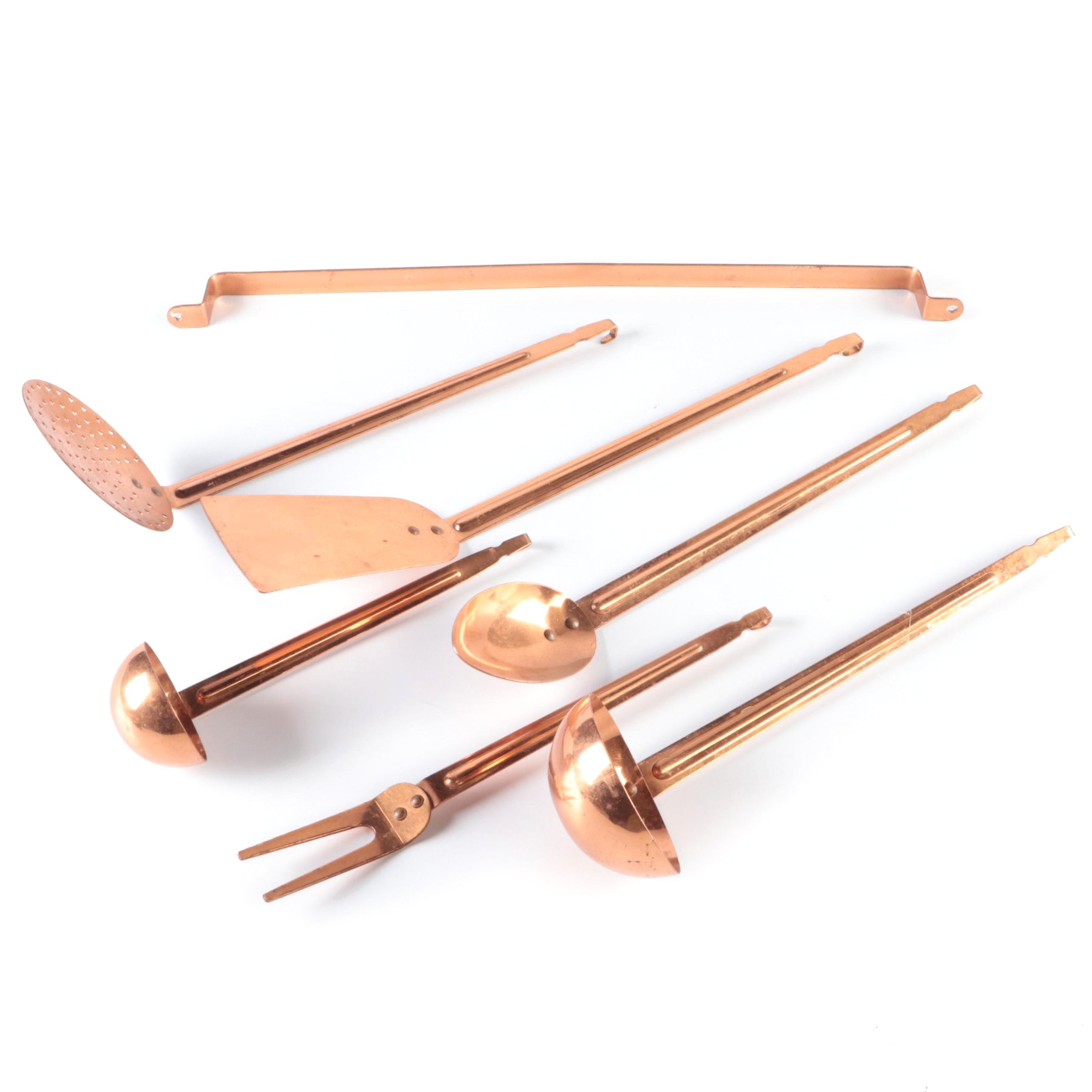 Laminaco Copper Six Piece Utensil Set with Rack