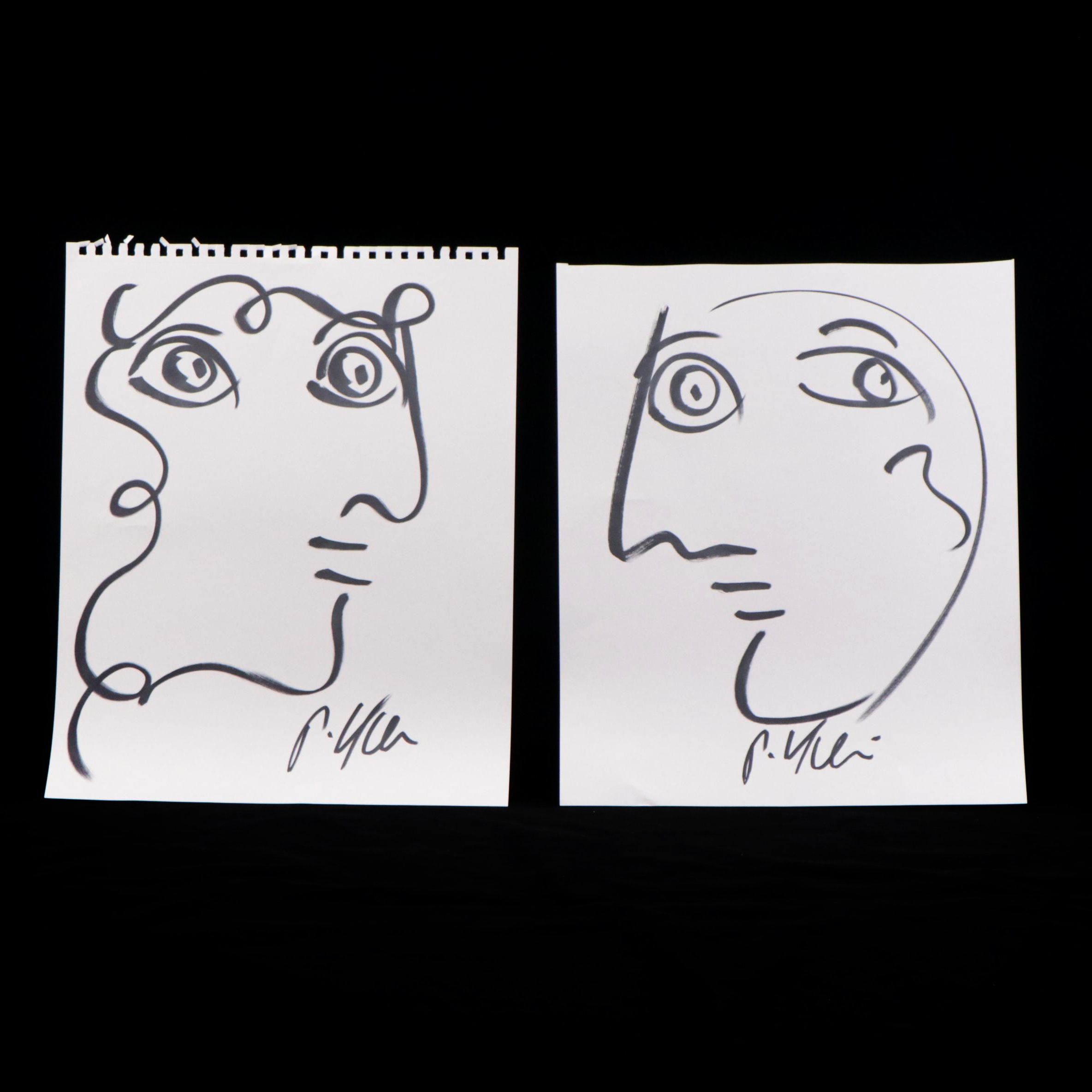 Peter Keil Abstract Ink Portraits