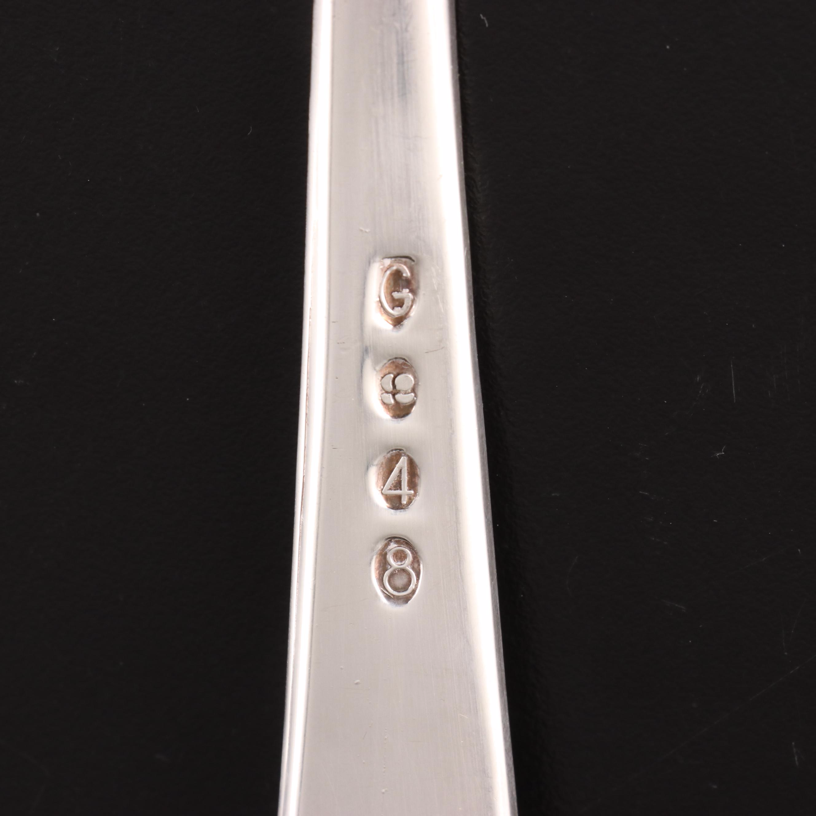 Lawrence B. Smith Silver Plate Meat Platter and Scandinavian Serving Utensils