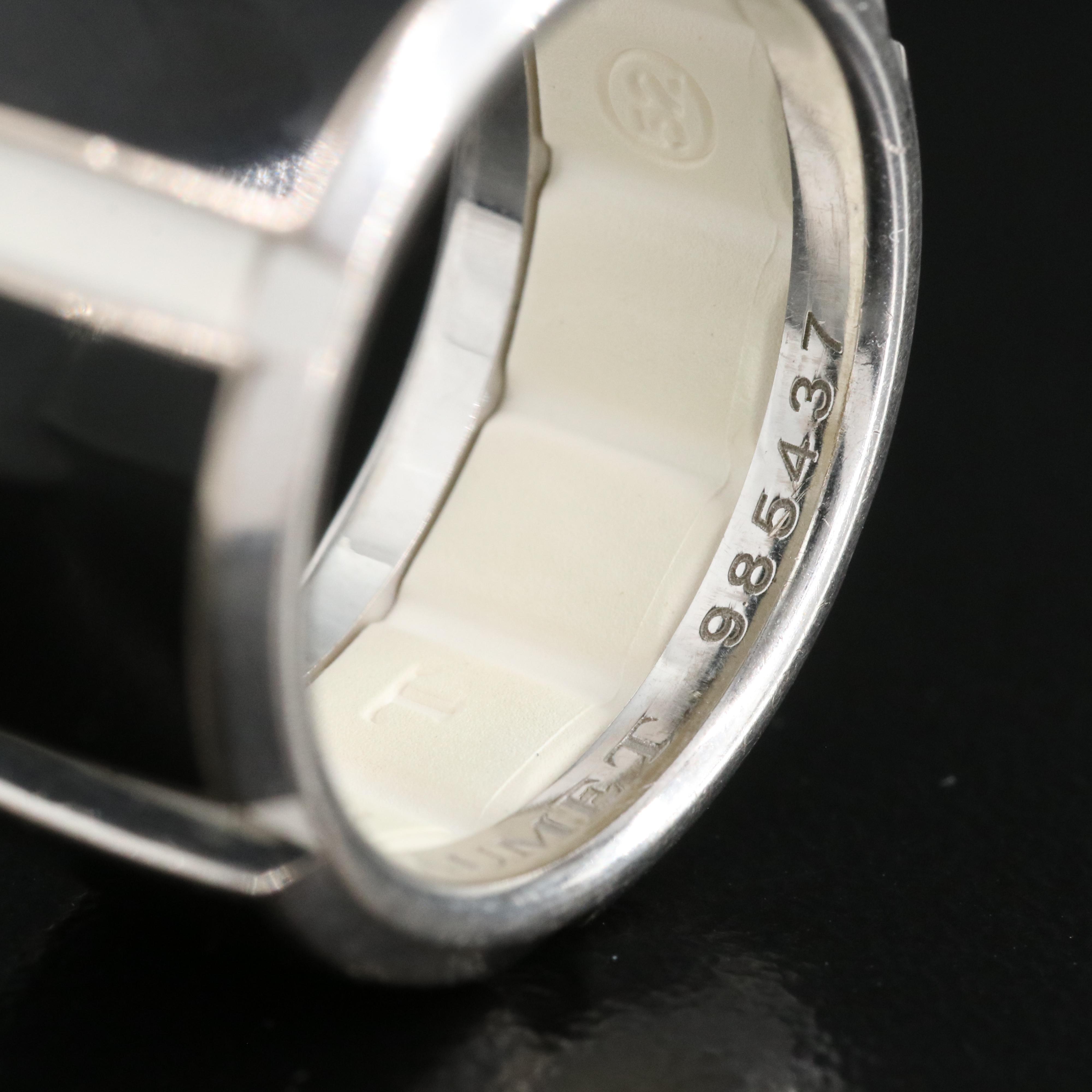 Chaumet "Class One" 18K 0.25 CTW Diamond, Enamel and Rubber Ring