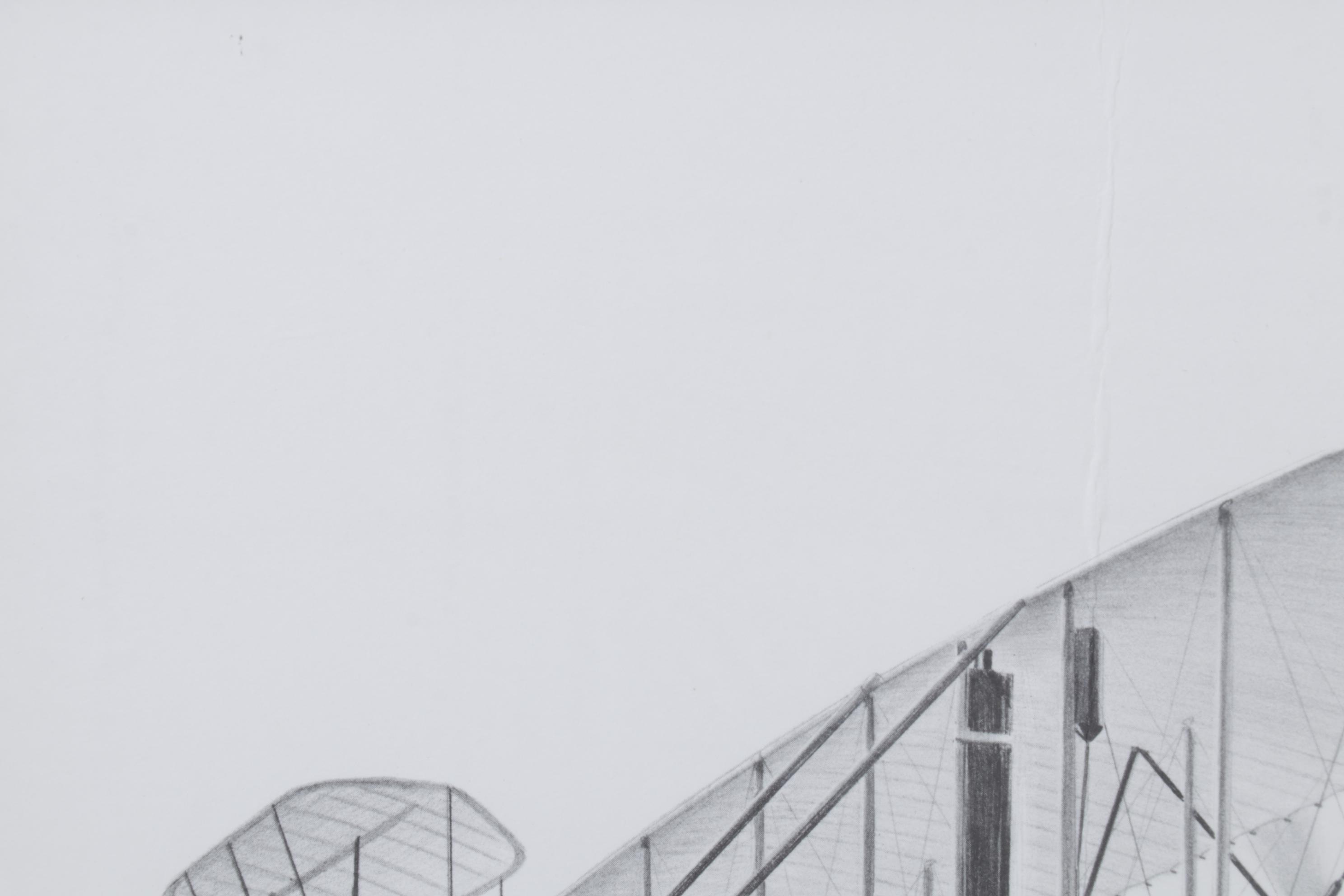 Michael Matarese and S. J. DeMarco Aviation Graphite Drawing and Halftone