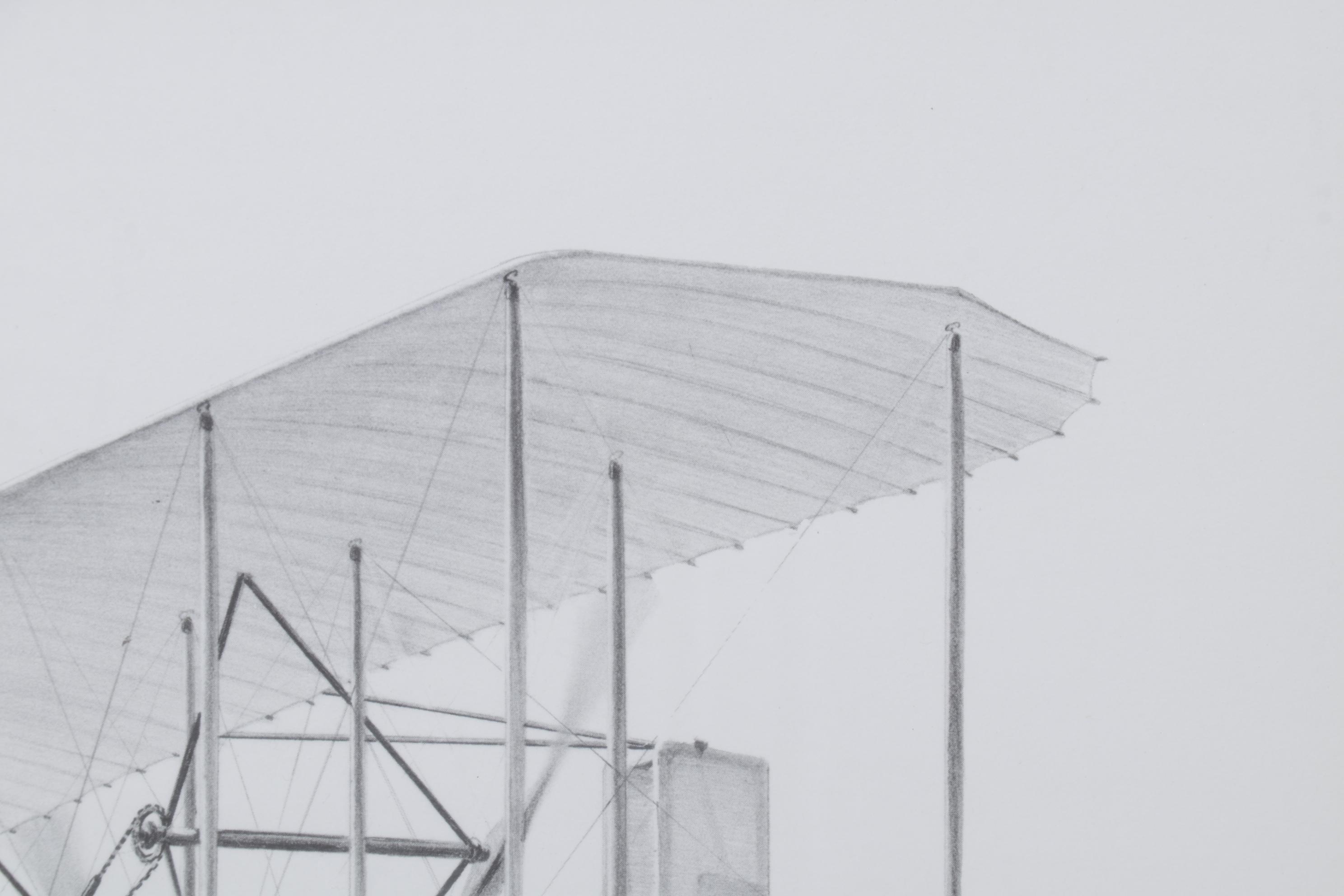 Michael Matarese and S. J. DeMarco Aviation Graphite Drawing and Halftone