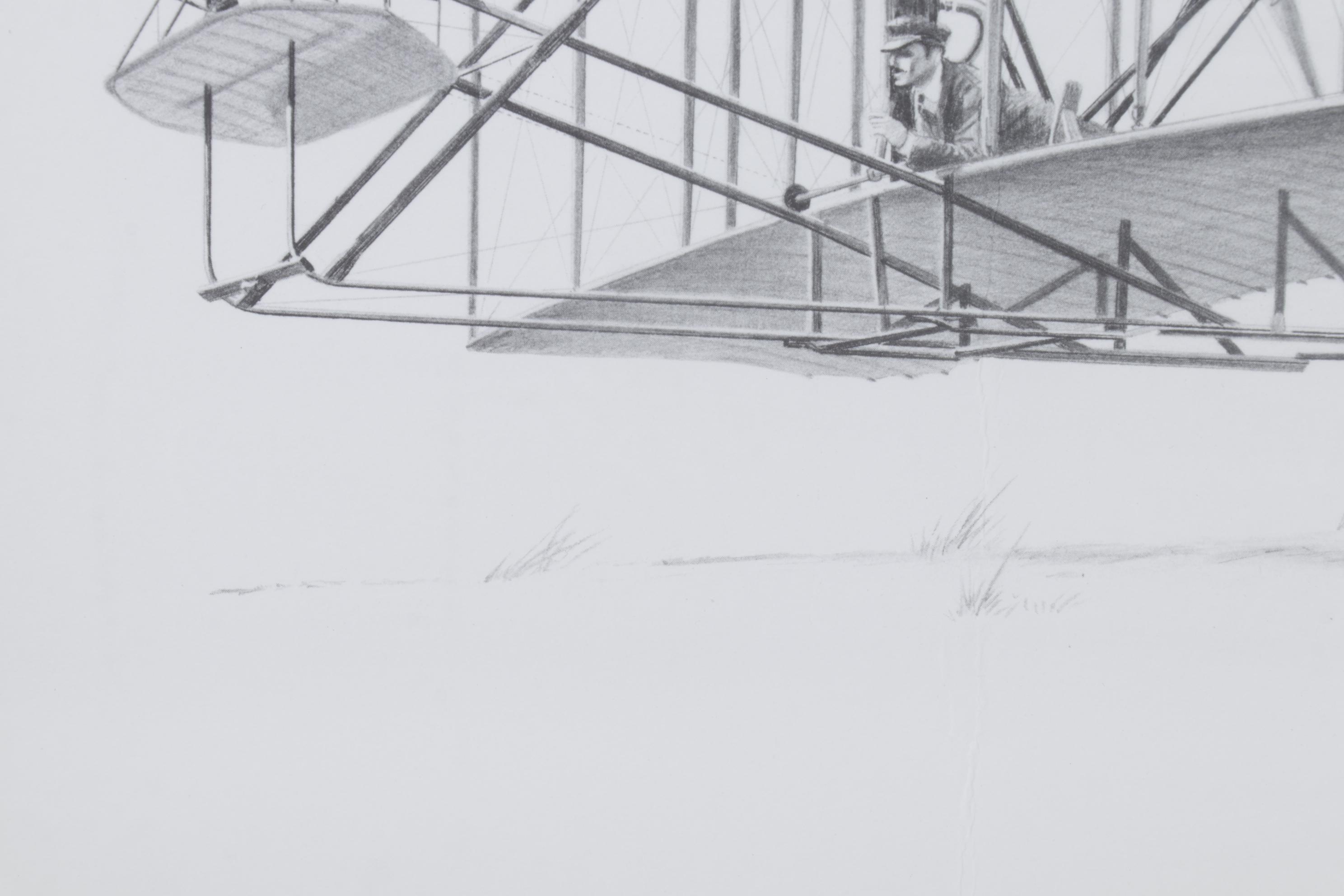 Michael Matarese and S. J. DeMarco Aviation Graphite Drawing and Halftone