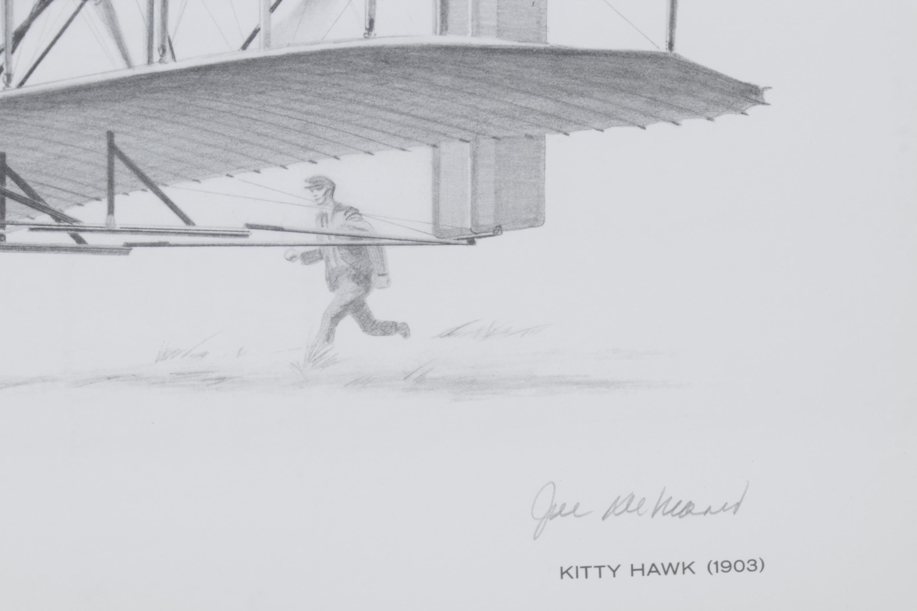 Michael Matarese and S. J. DeMarco Aviation Graphite Drawing and Halftone