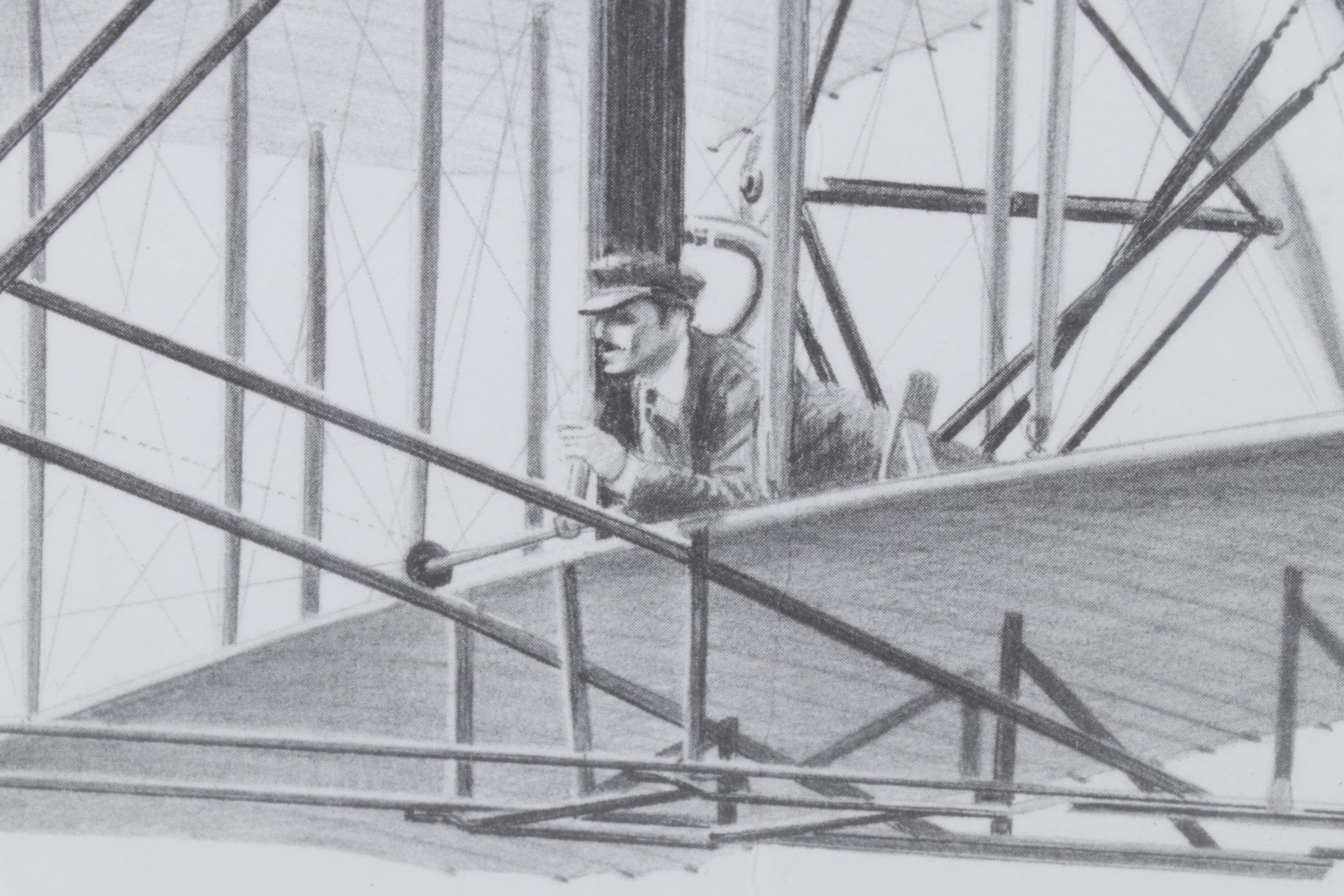 Michael Matarese and S. J. DeMarco Aviation Graphite Drawing and Halftone