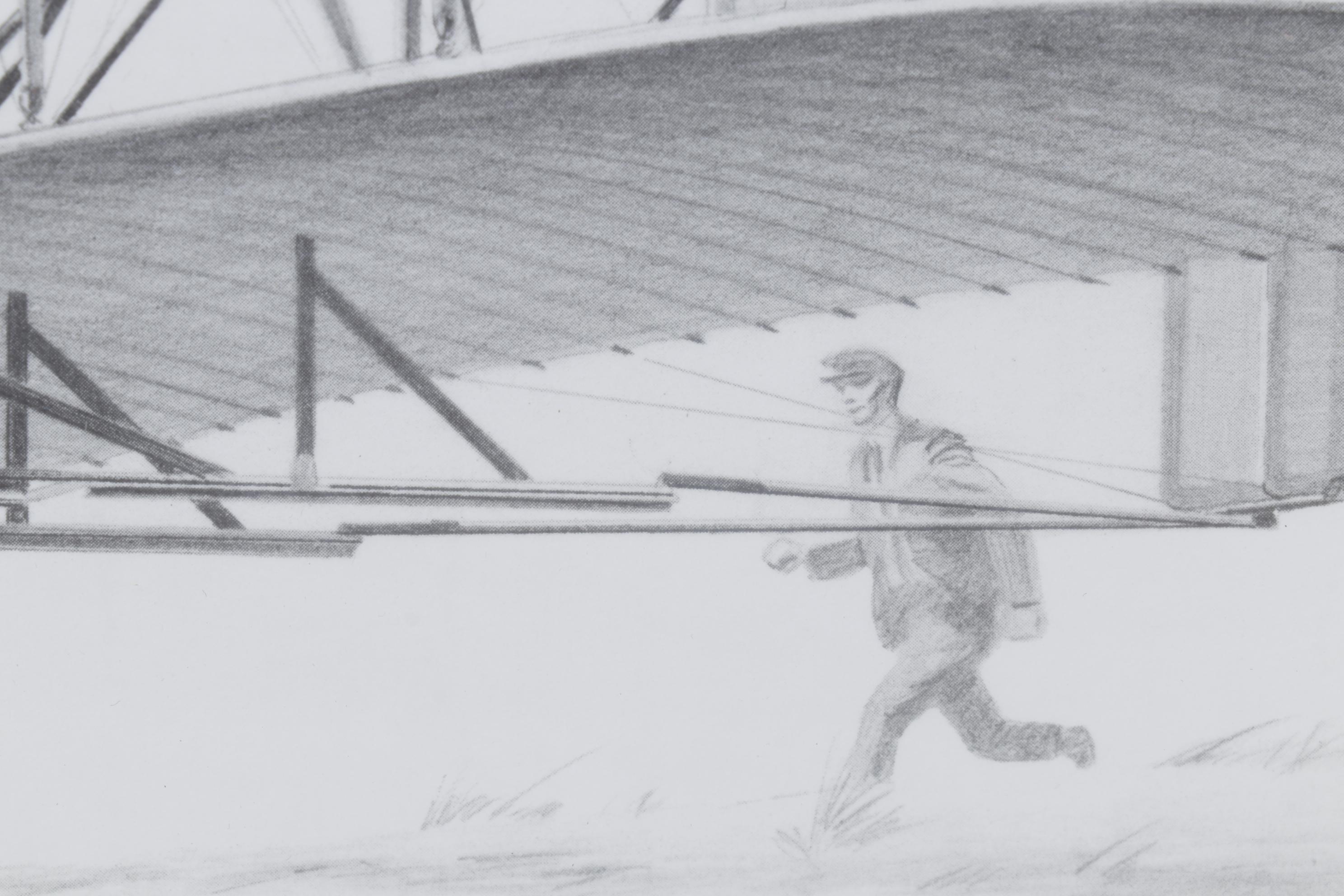 Michael Matarese and S. J. DeMarco Aviation Graphite Drawing and Halftone