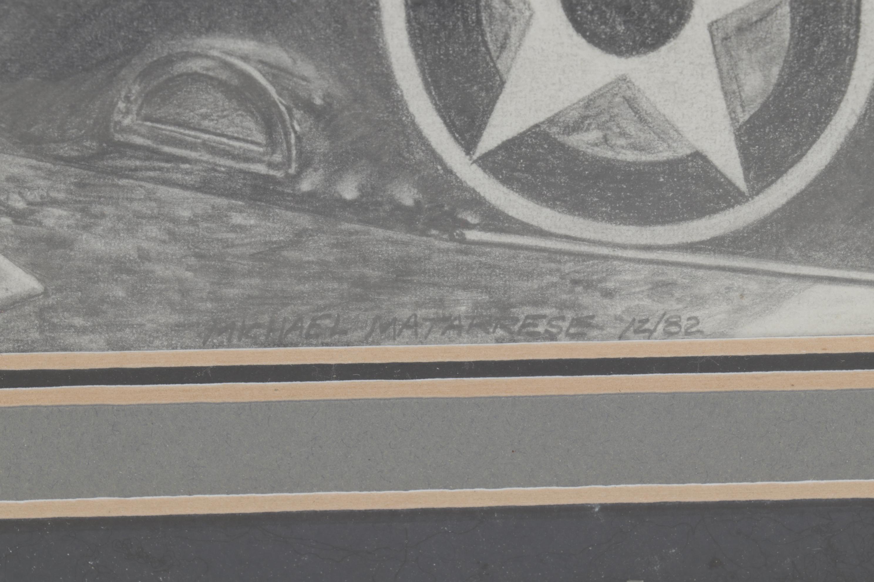 Michael Matarese and S. J. DeMarco Aviation Graphite Drawing and Halftone