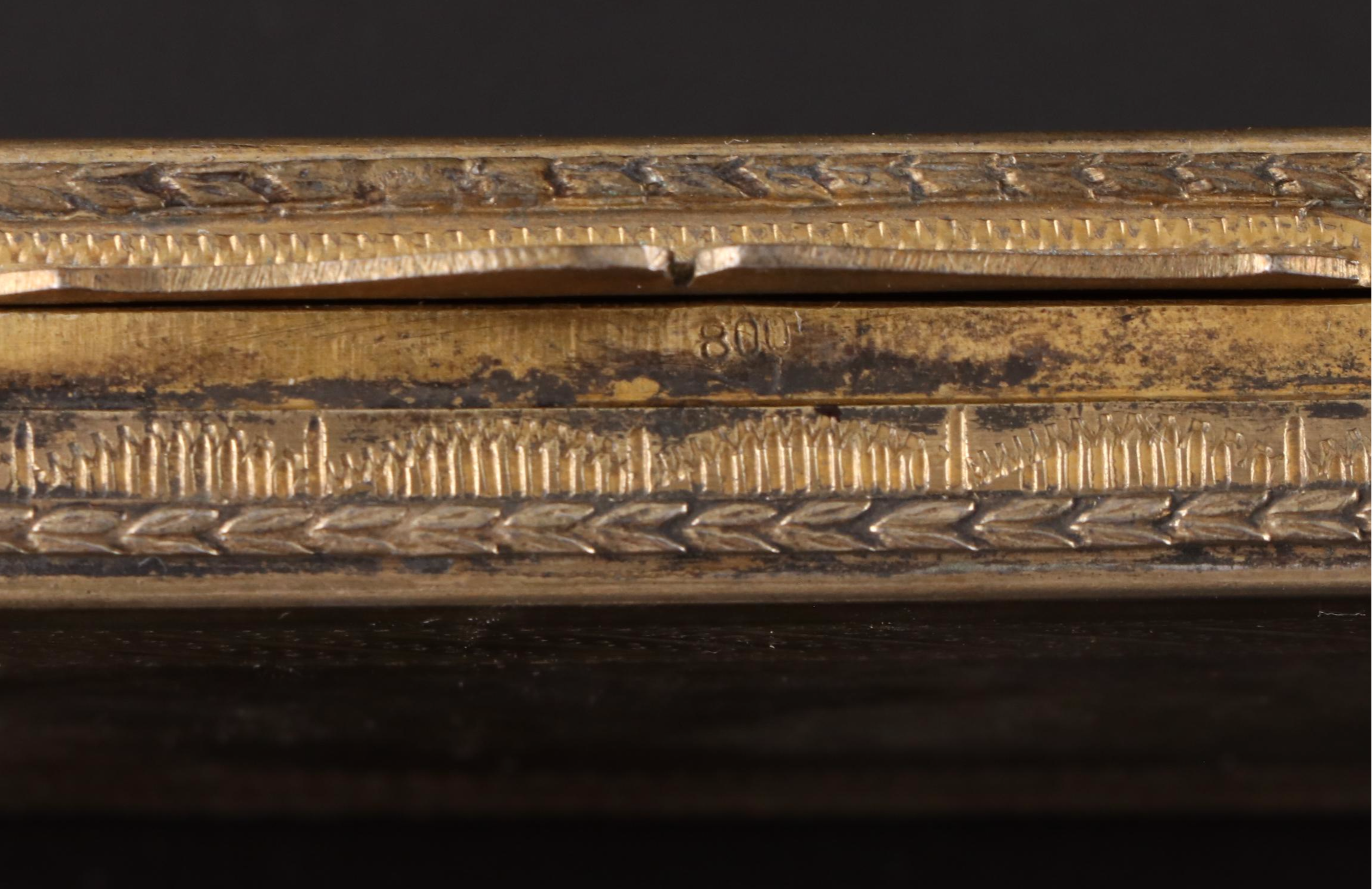 Italian Gilt over 800 Silver Enameled Box, 19th Century
