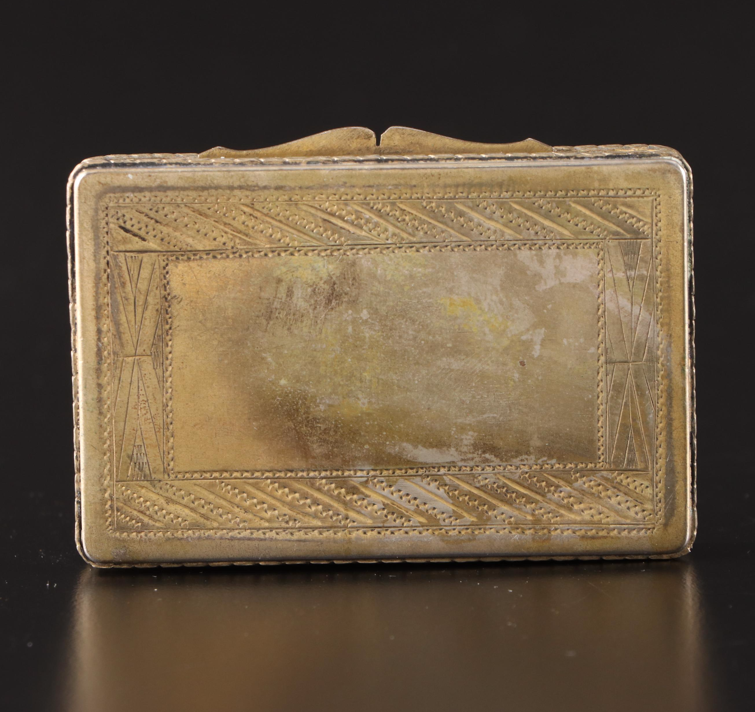Italian Gilt over 800 Silver Enameled Box, 19th Century