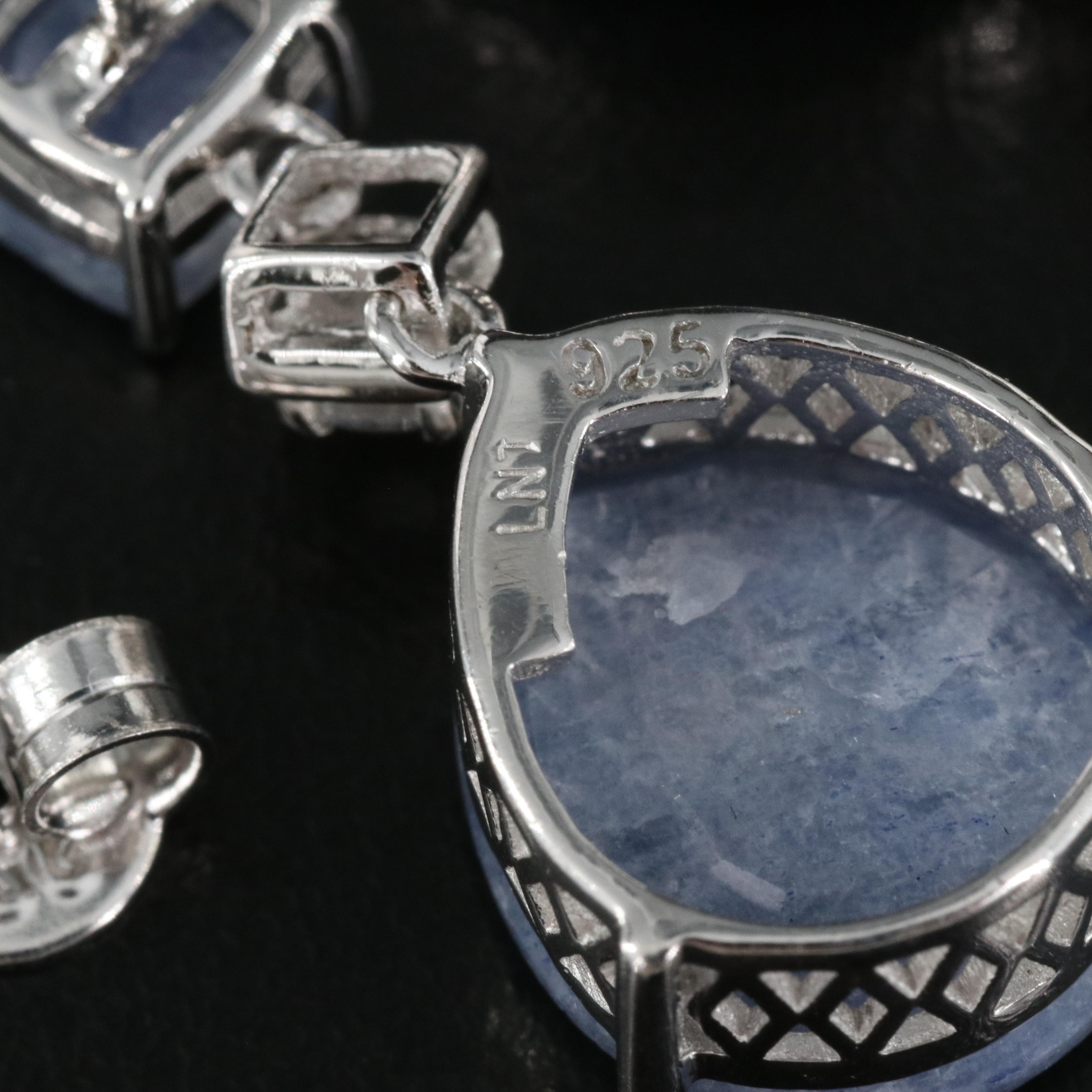 Sterling Beryl and Topaz Earrings