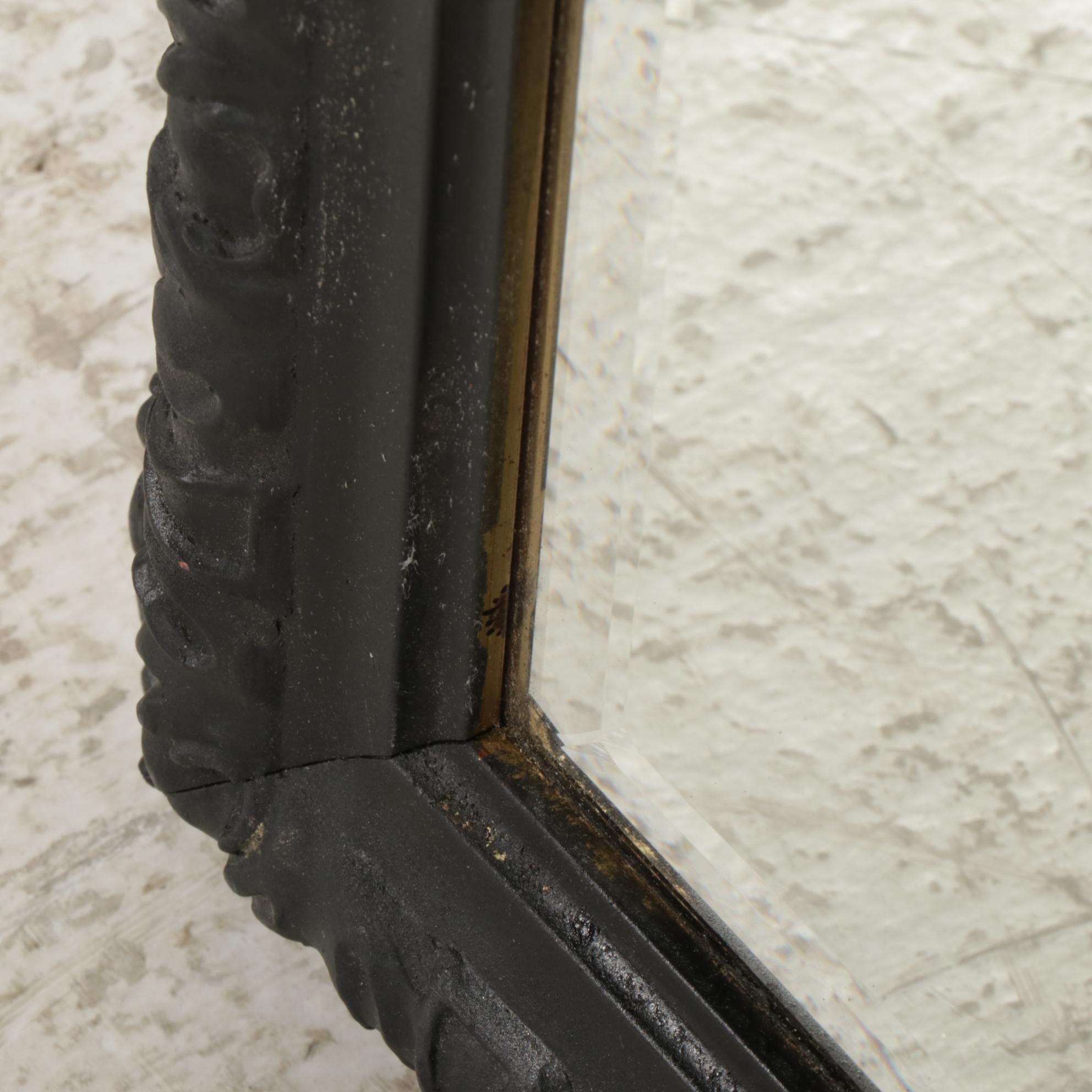 Victorian Style Black Painted Framed Mirror