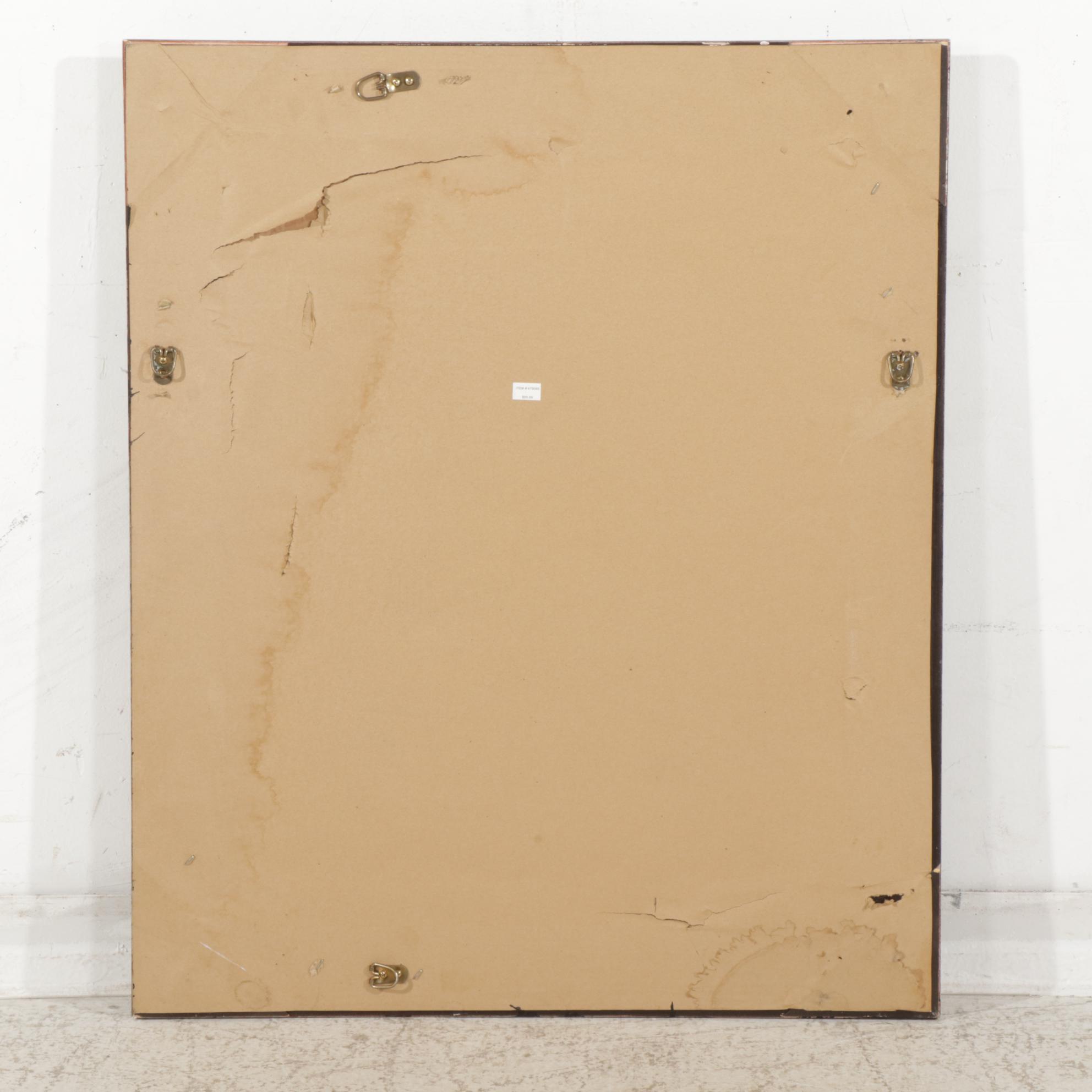 Victorian Style Black Painted Framed Mirror