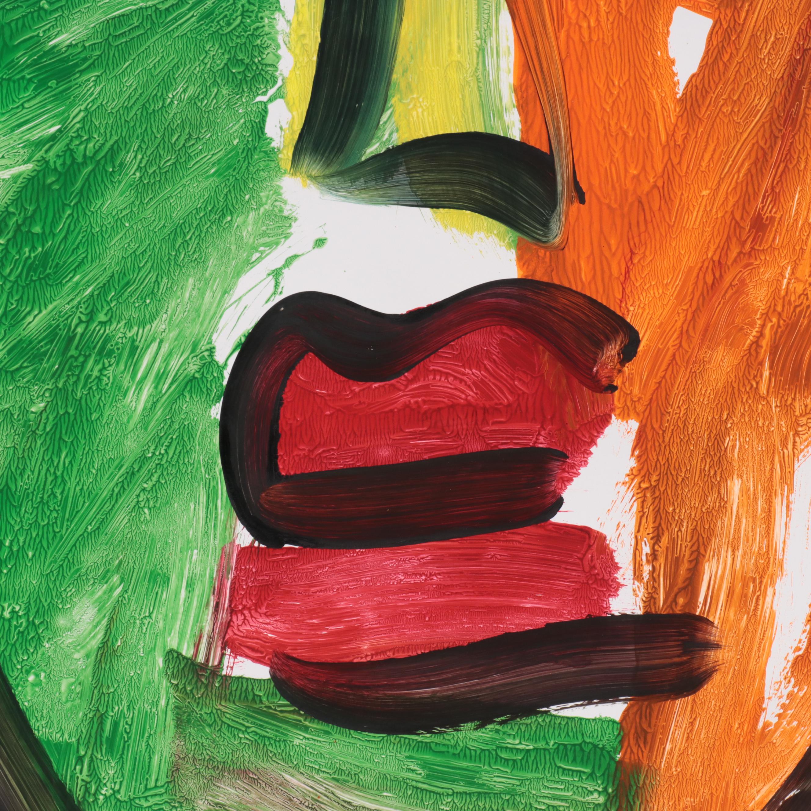 Peter Keil Abstract Portrait Acrylic Painting