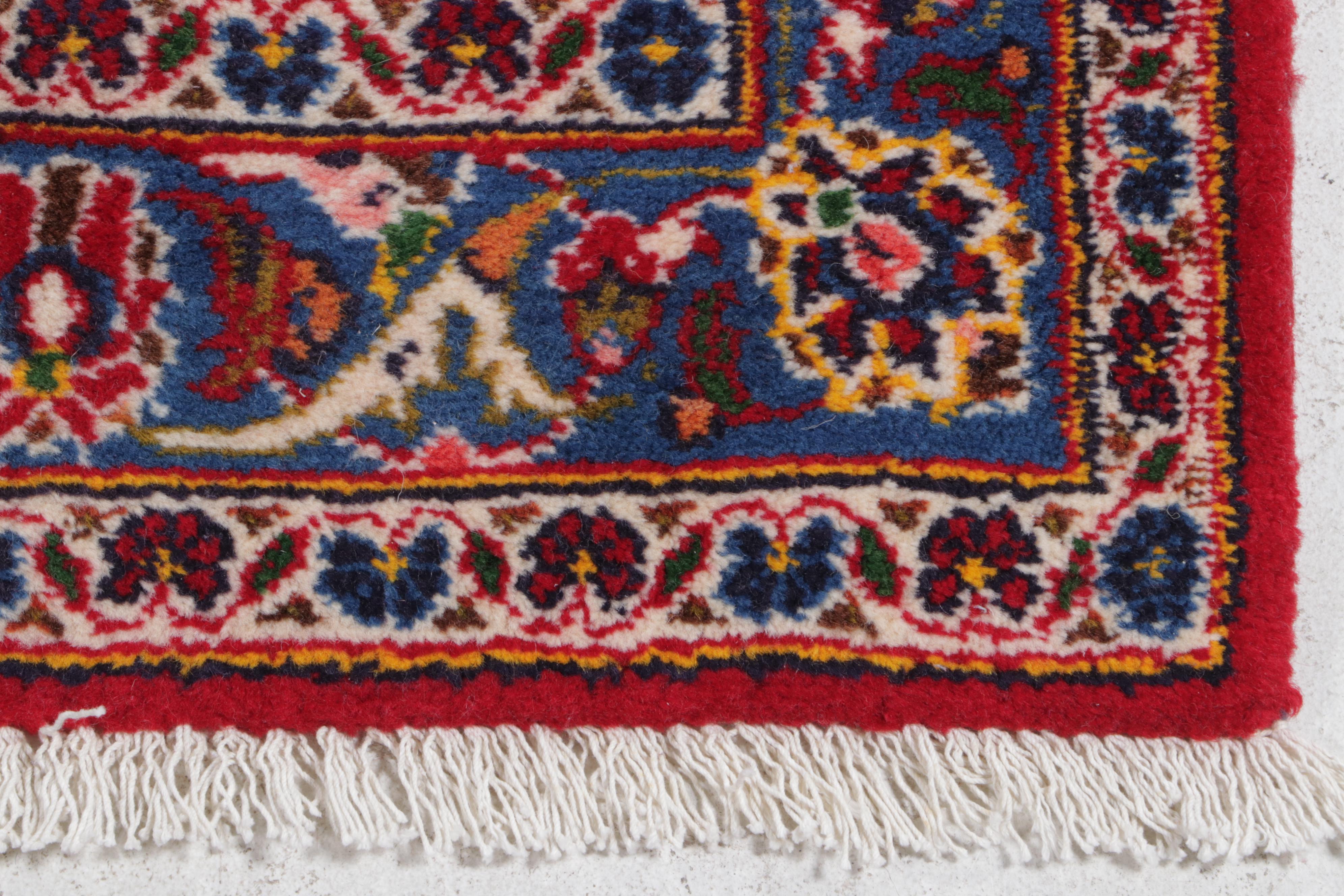 11'7 x 18'4 Hand-Knotted Persian Kashan Room Sized Rug