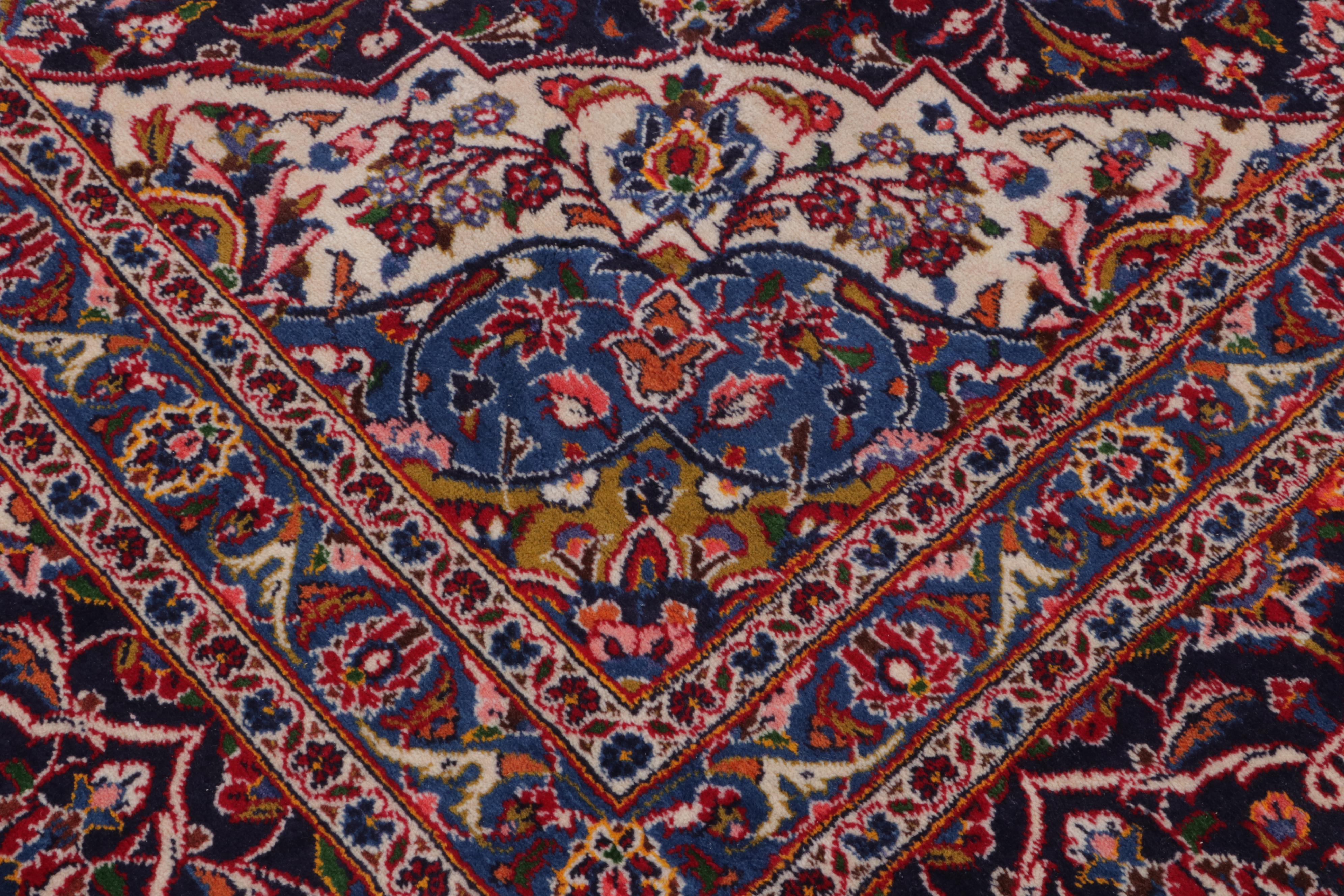 11'7 x 18'4 Hand-Knotted Persian Kashan Room Sized Rug