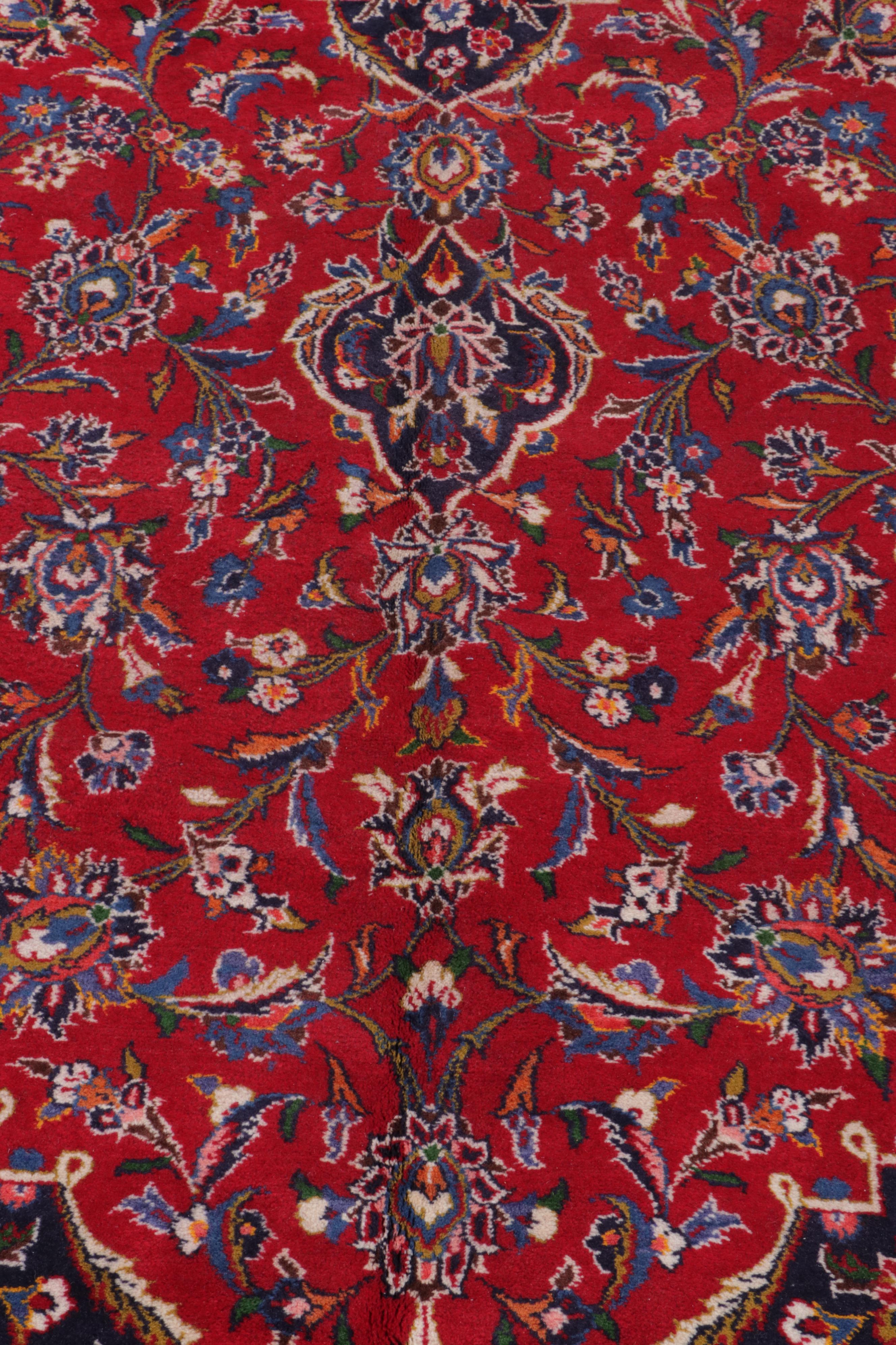 11'7 x 18'4 Hand-Knotted Persian Kashan Room Sized Rug