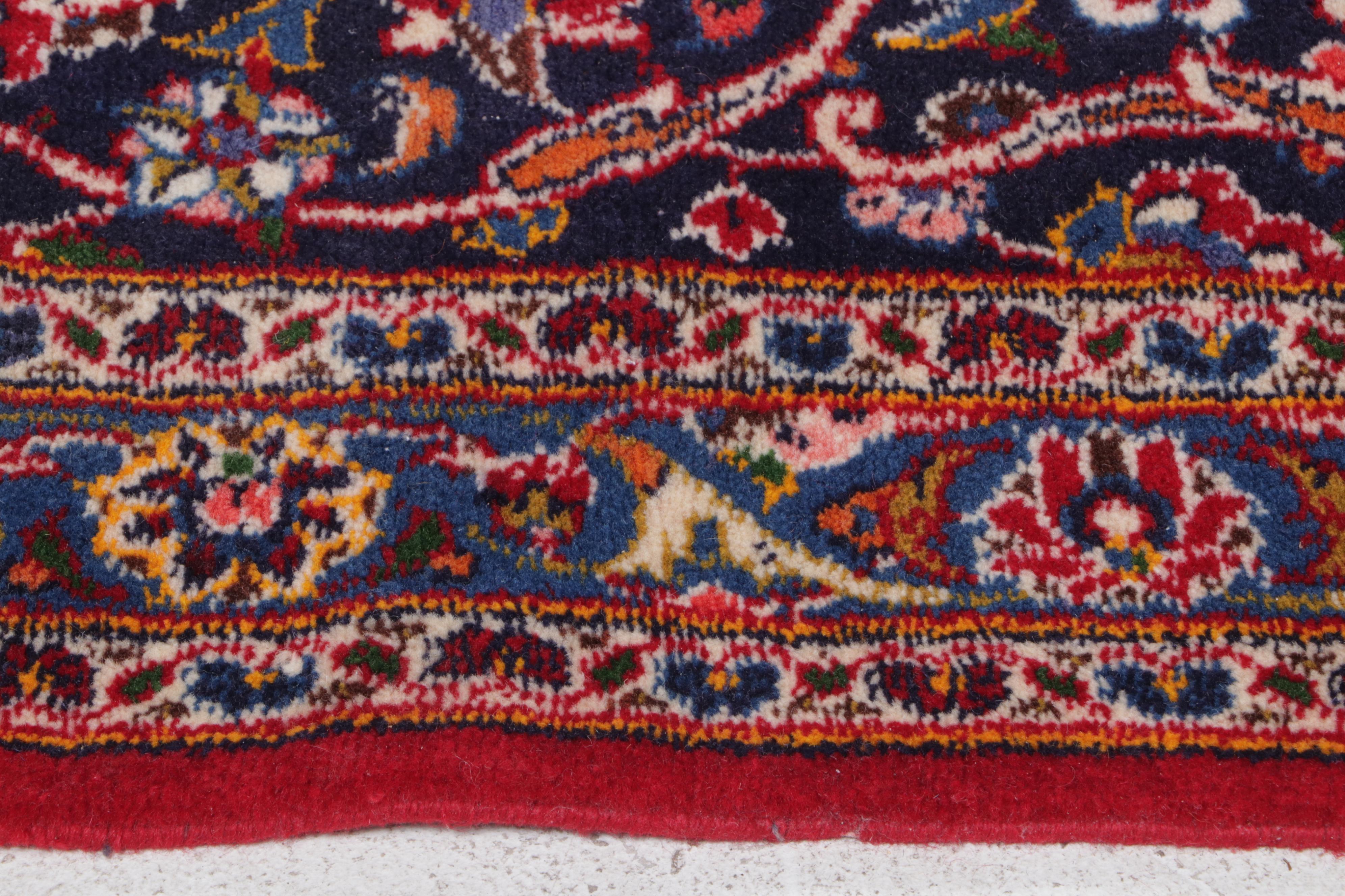 11'7 x 18'4 Hand-Knotted Persian Kashan Room Sized Rug