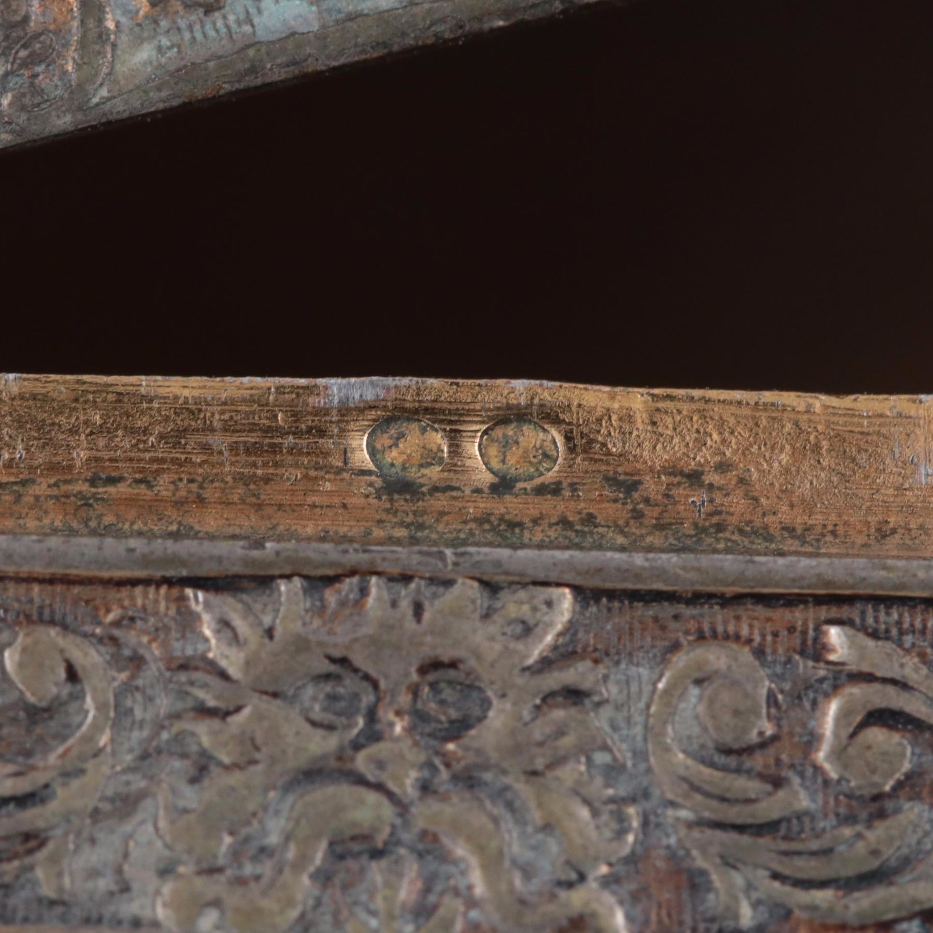 Italian Gilt over 800 Silver and Enamel Box