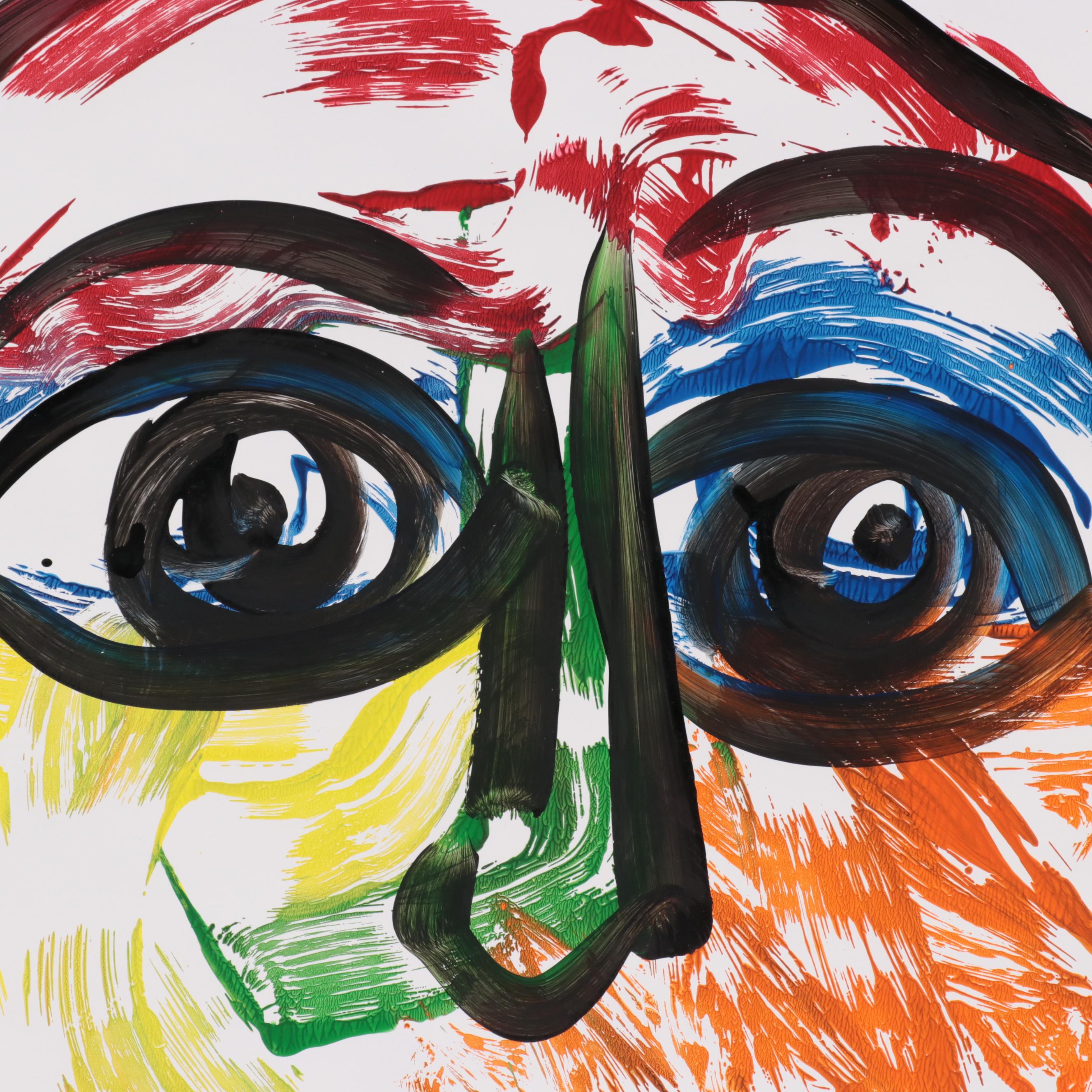 Peter Keil Abstract Portrait Acrylic Painting