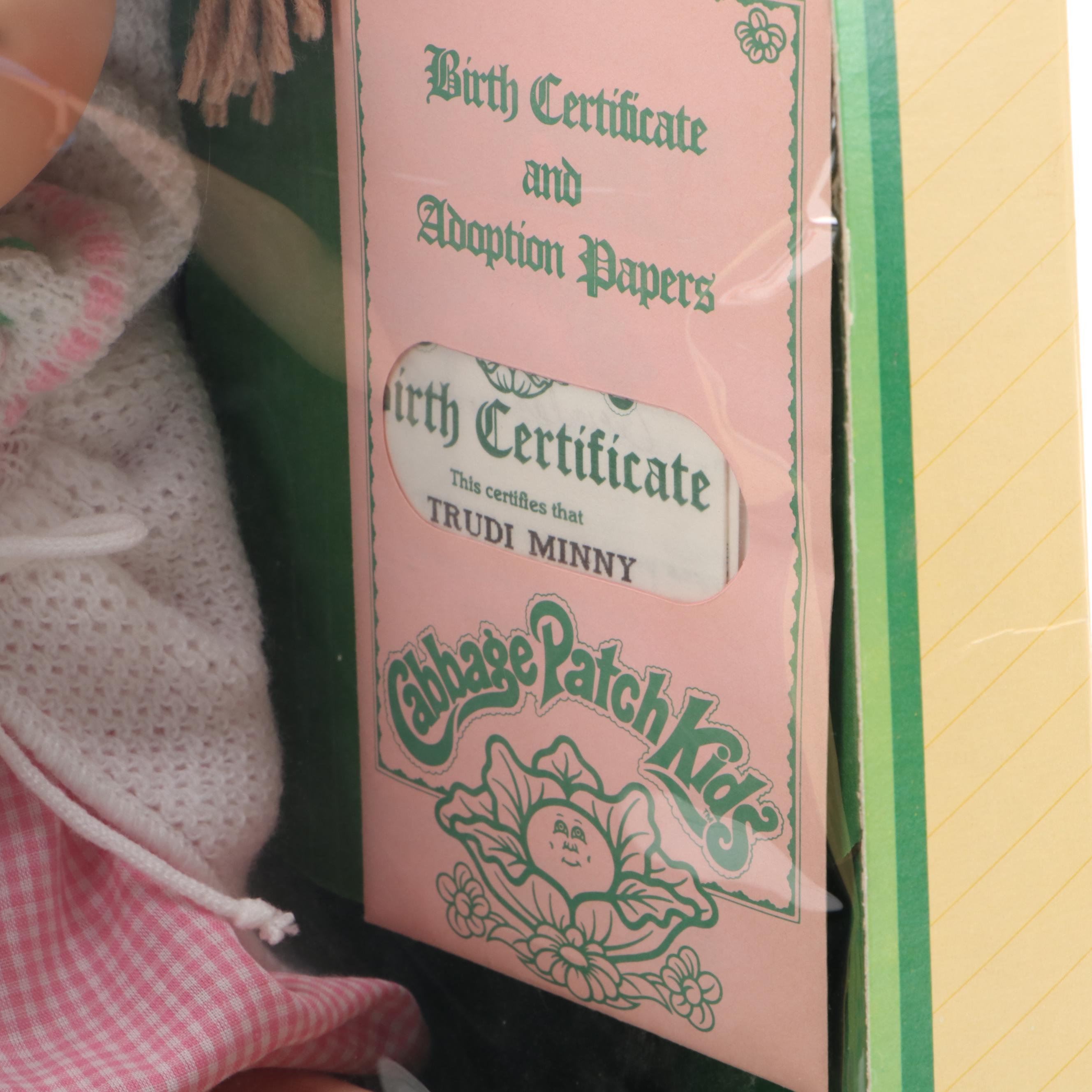 Coleco "Trudi Minny" and "Jennifer Mia" Cabbage Patch Dolls, 1984