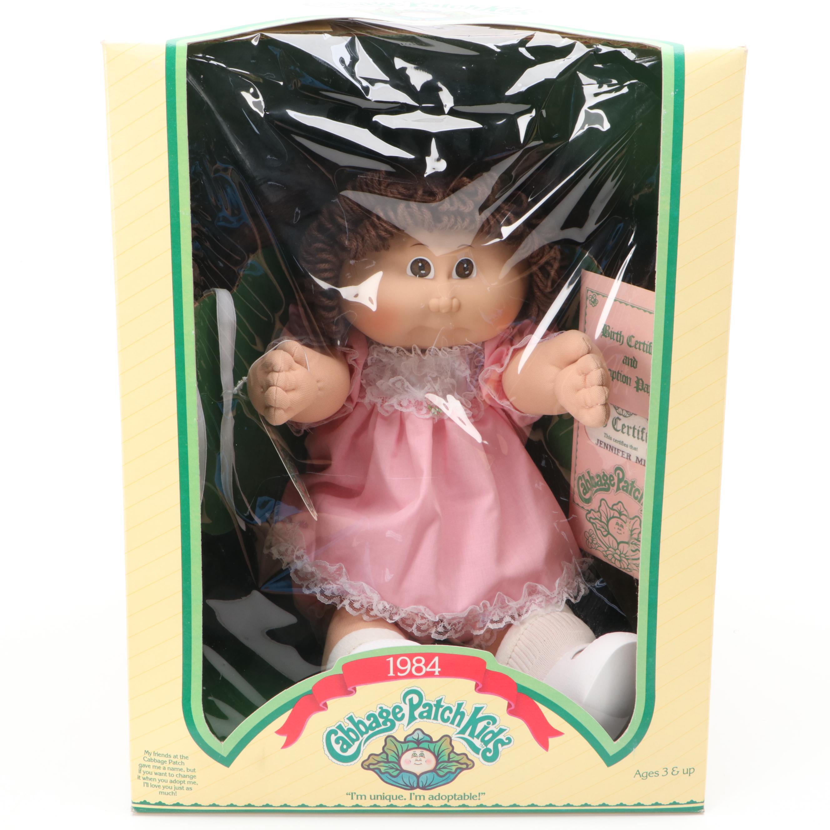 Coleco "Trudi Minny" and "Jennifer Mia" Cabbage Patch Dolls, 1984