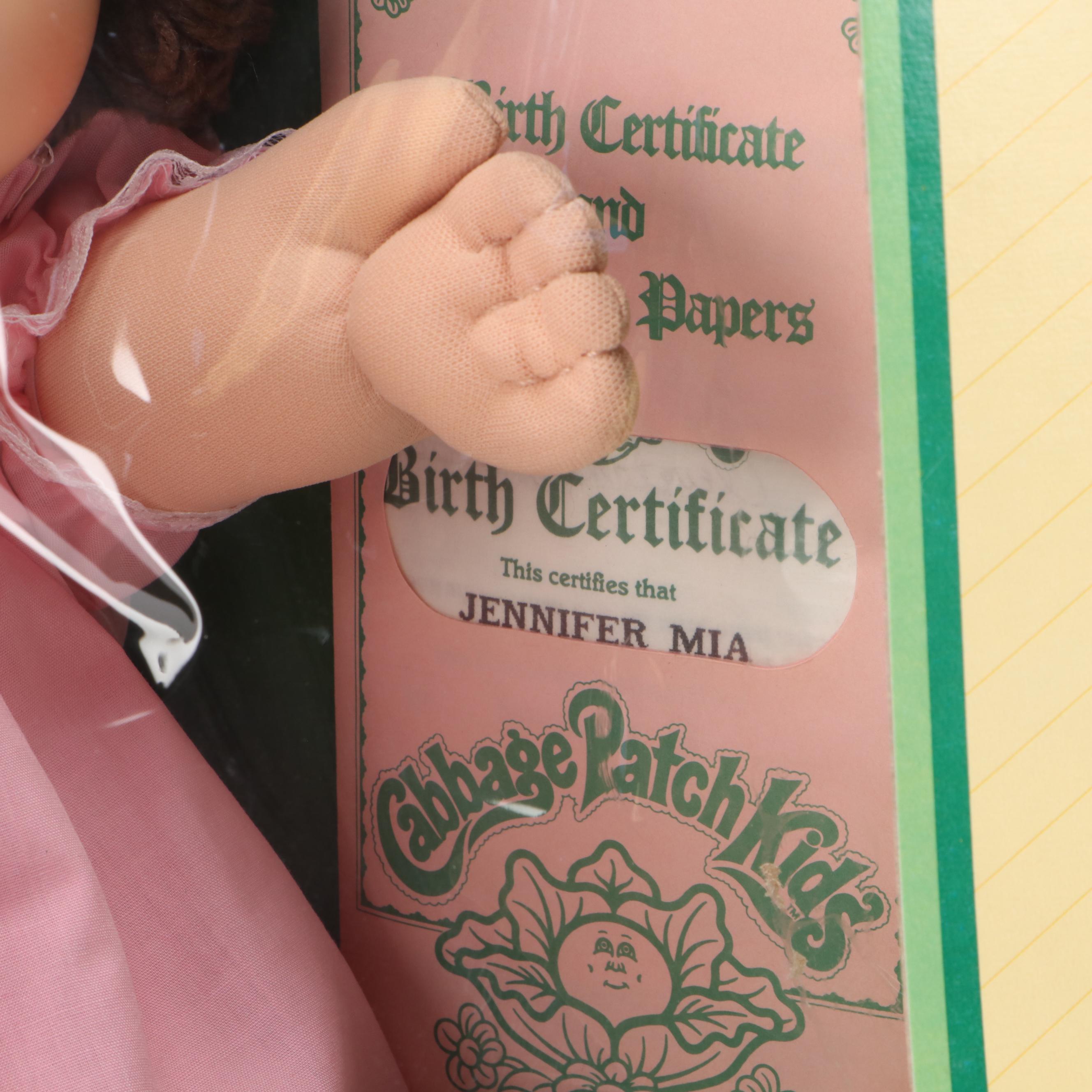 Coleco "Trudi Minny" and "Jennifer Mia" Cabbage Patch Dolls, 1984