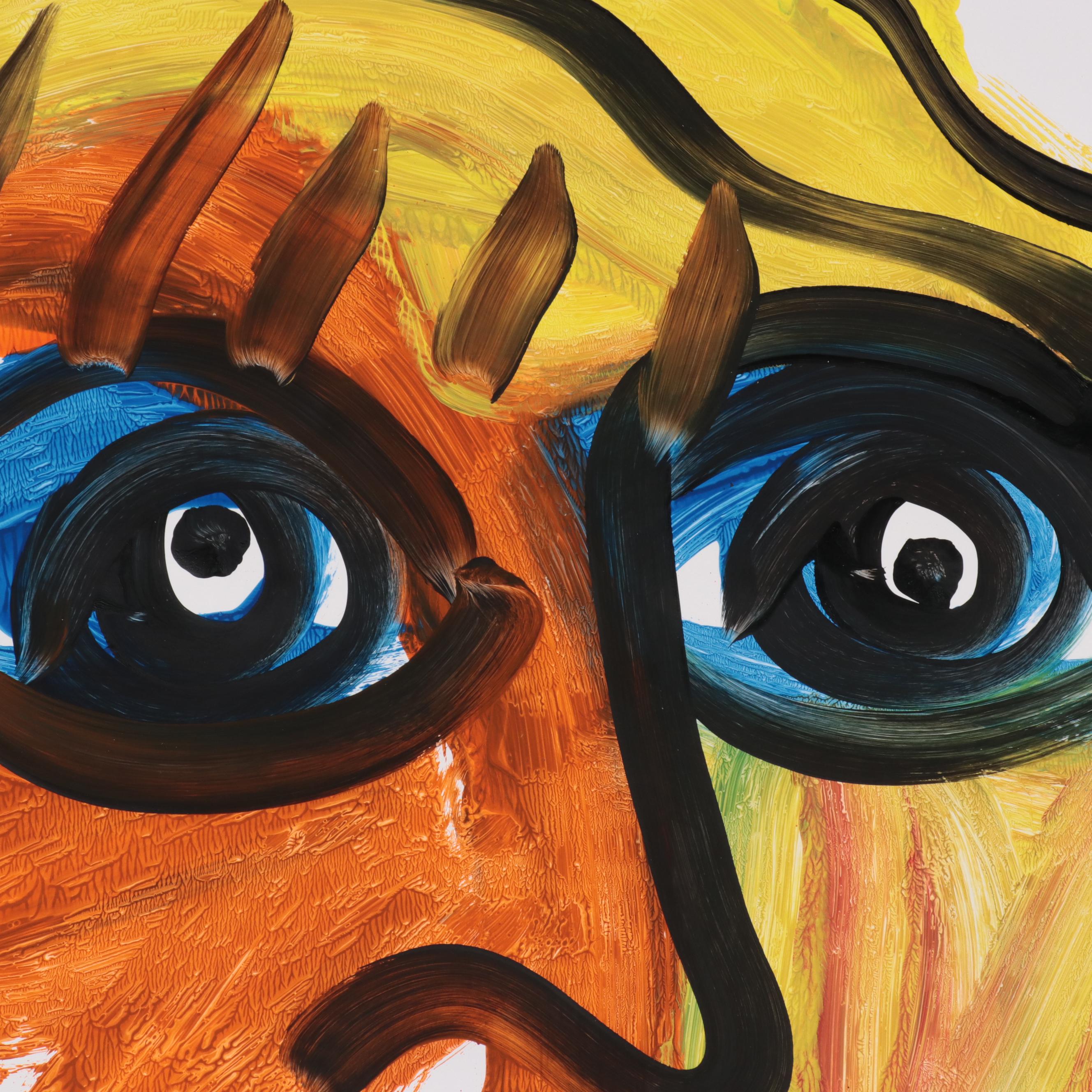 Peter Keil Abstract Portrait Acrylic Painting