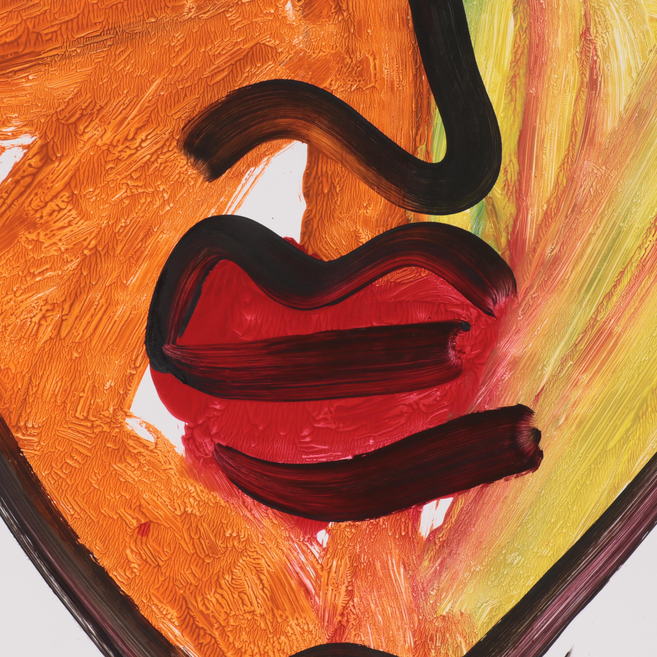 Peter Keil Abstract Portrait Acrylic Painting