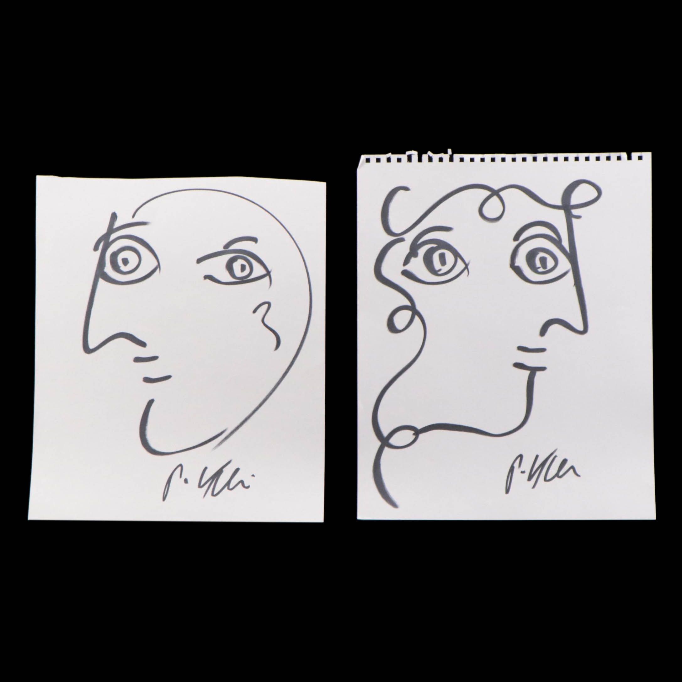 Peter Keil Abstract Ink Portraits