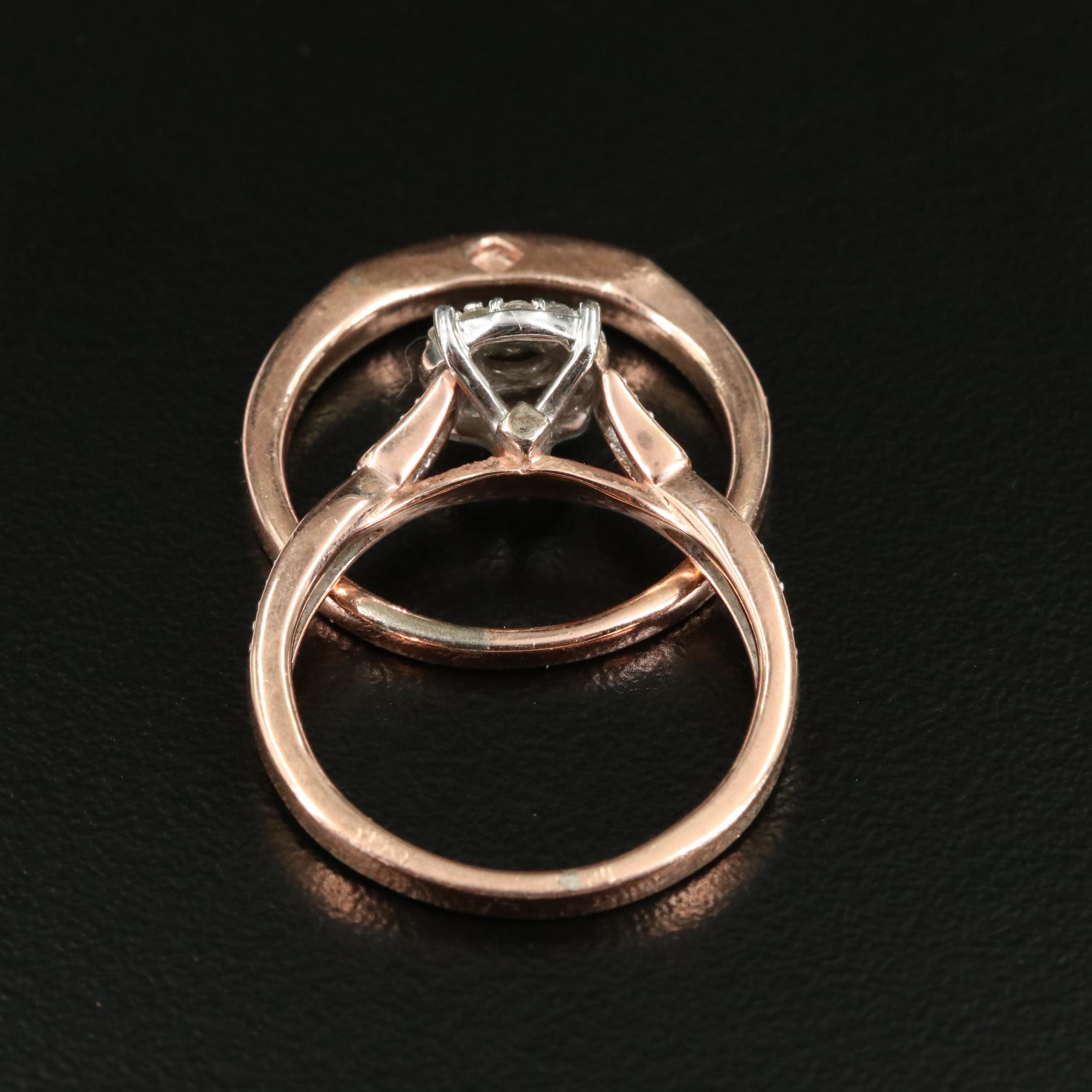 Sterling 0.34 CTW Diamond Rings