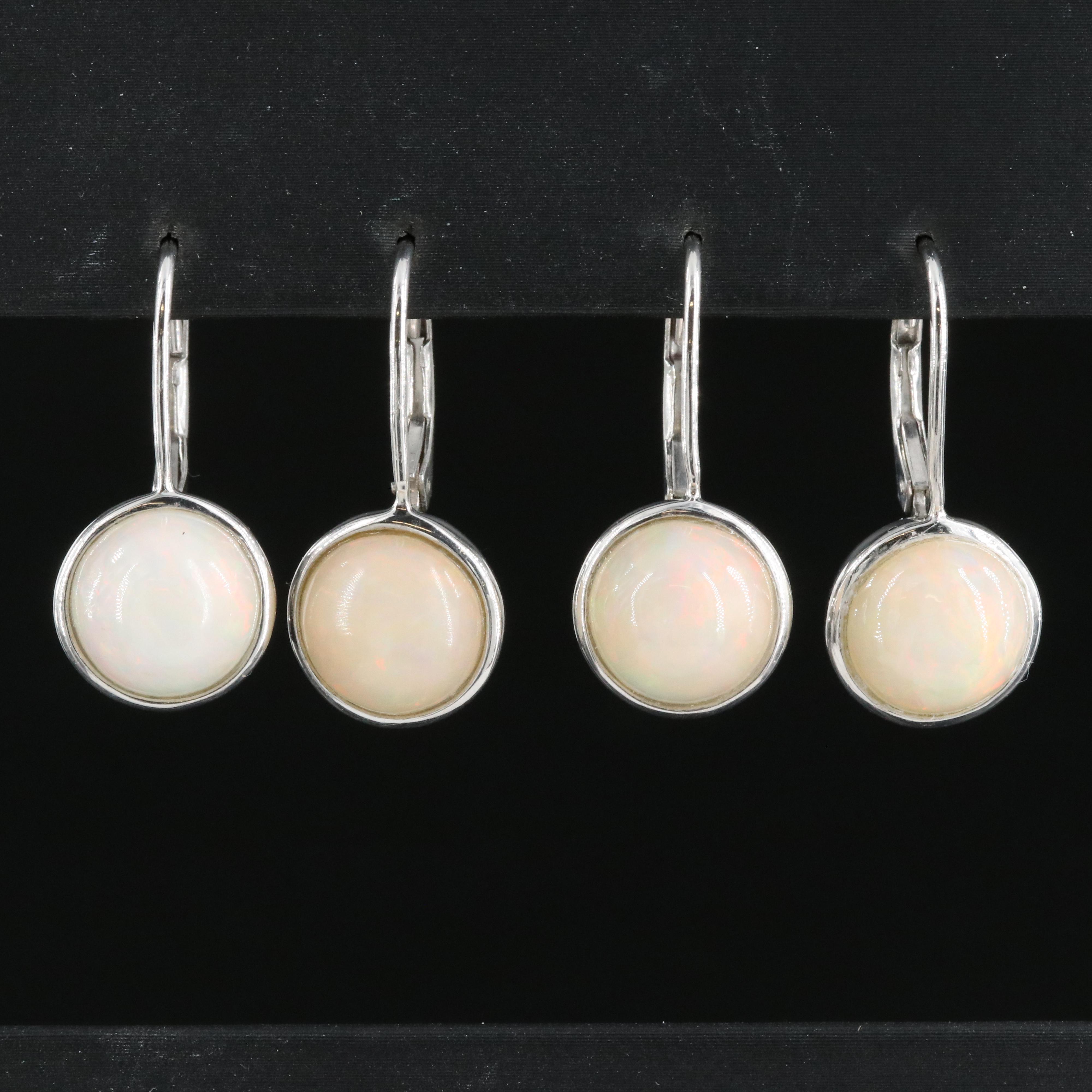Sterling Opal Earrings