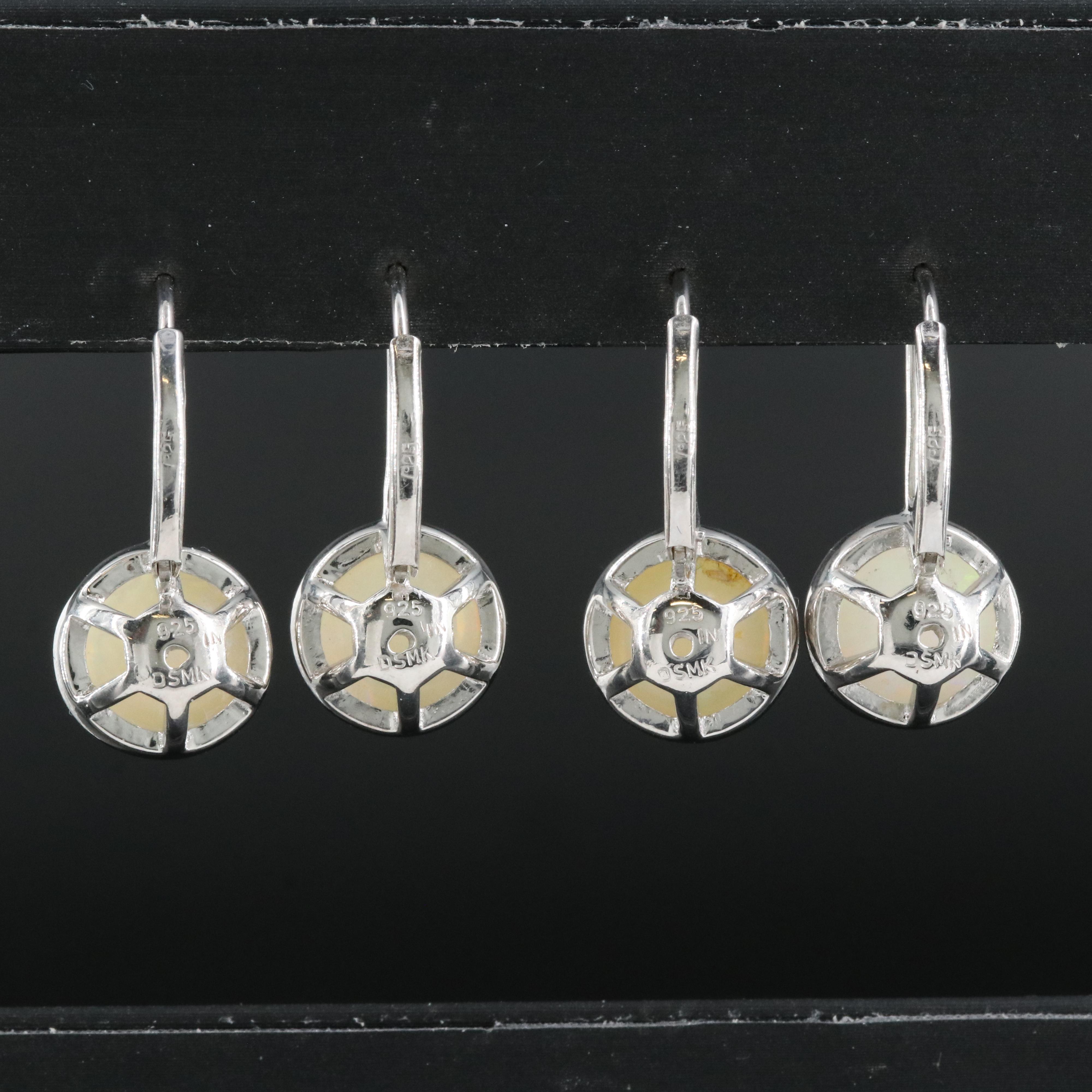 Sterling Opal Earrings